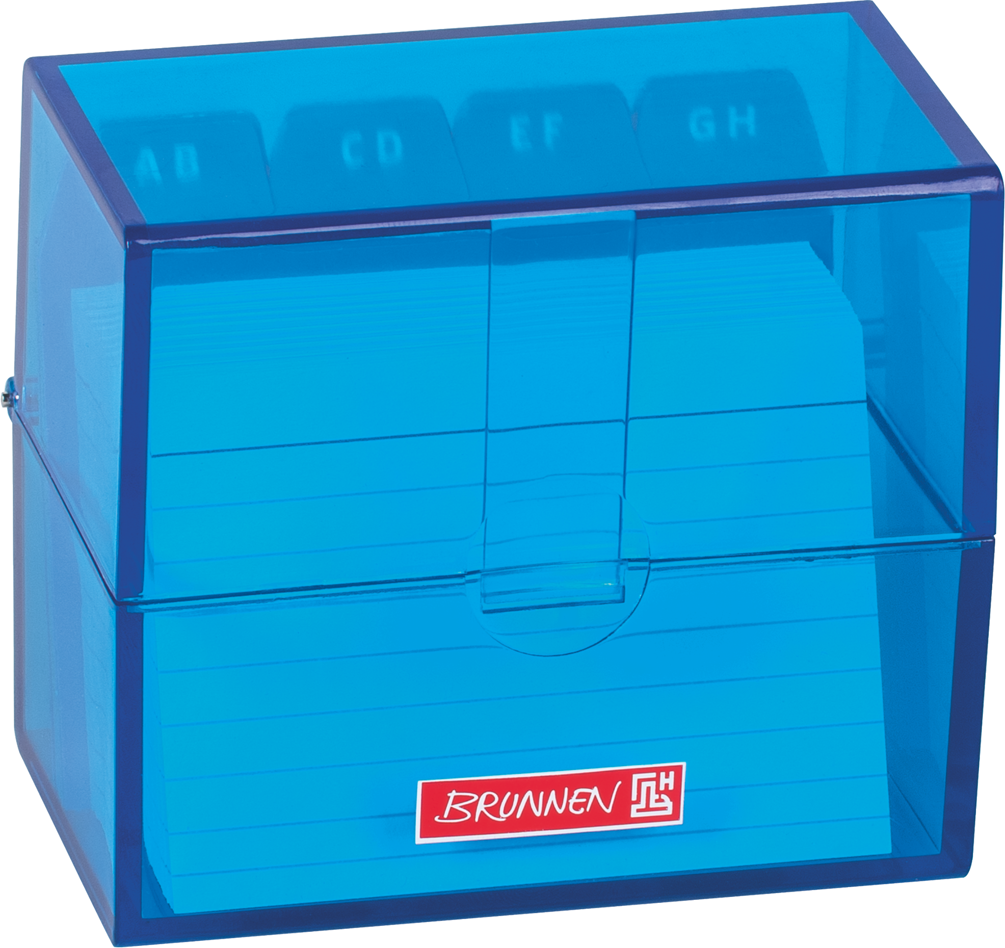 Karteikasten Colour Code gefüllt | 85×75×48 mm, A8, azur