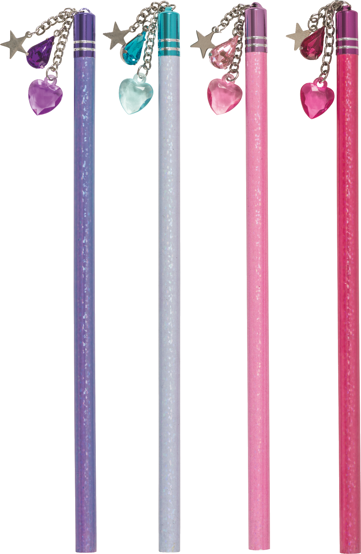 24 x Brunnen Bleistift Girls mit Anhänger farbig sortiert