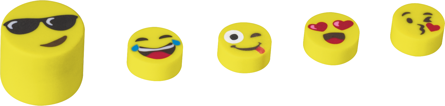 Radiergummi-Set „Happy“ | gelb, 9 Stück