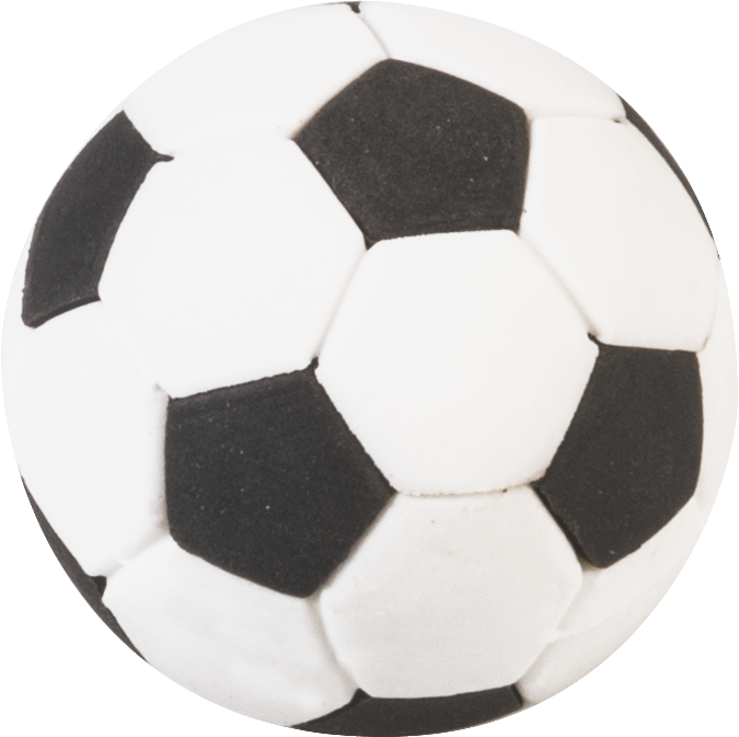 Radiergummi „Fußball“ 3D | weiß/schwarz