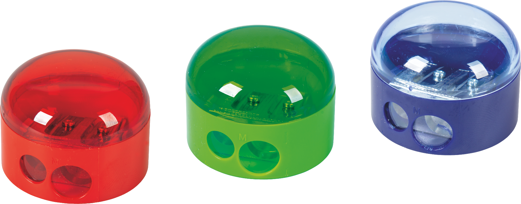 12 x Brunnen Dosenspitzer doppelt transparent sortiert