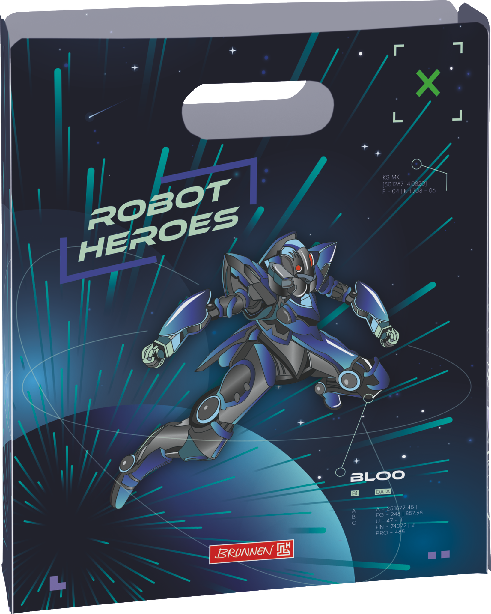 Heftbox Robot Heroes | A4, Füllhöhe: 50 mm, dunkelblau