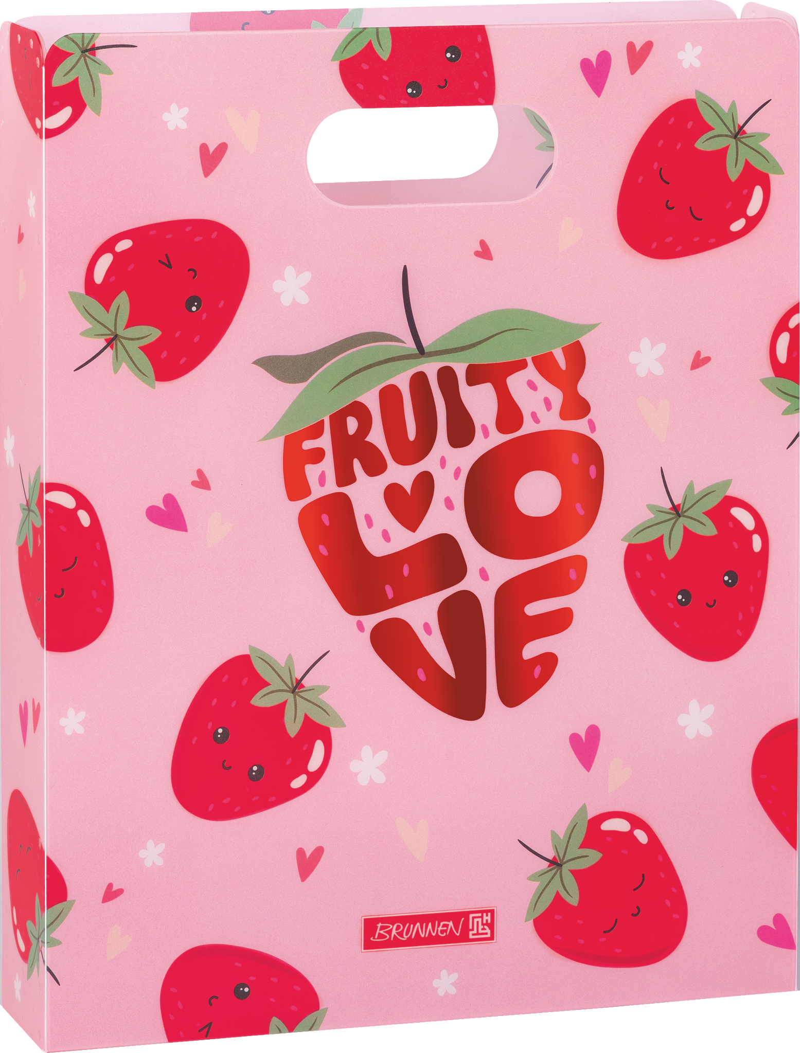 Heftbox Fruity Love | A4, Füllhöhe: 50 mm, rosa/rot
