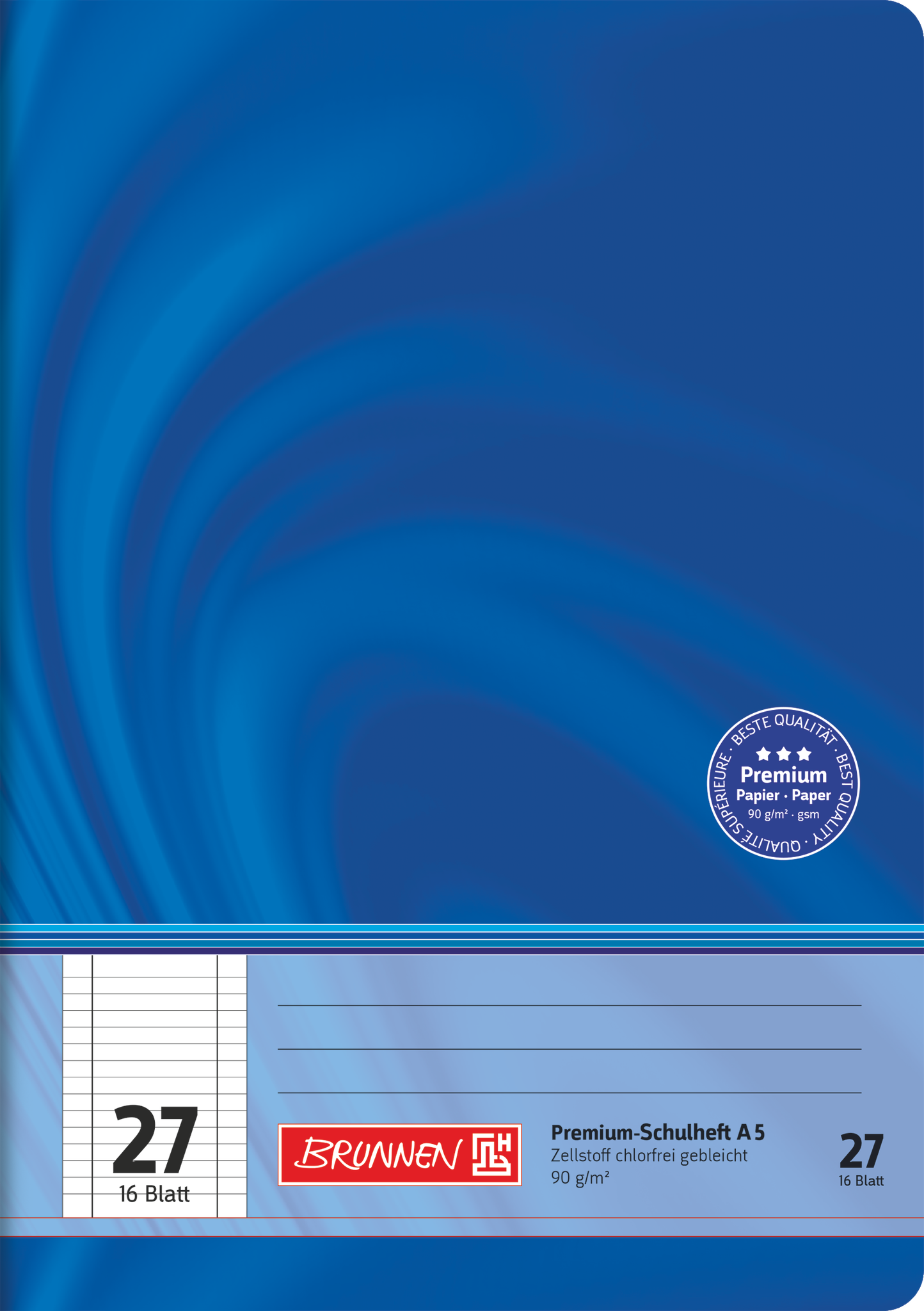 25 x Brunnen Schulheft Young Vivendi A5 Lineatur 27 90 g/qm 16 Blatt
