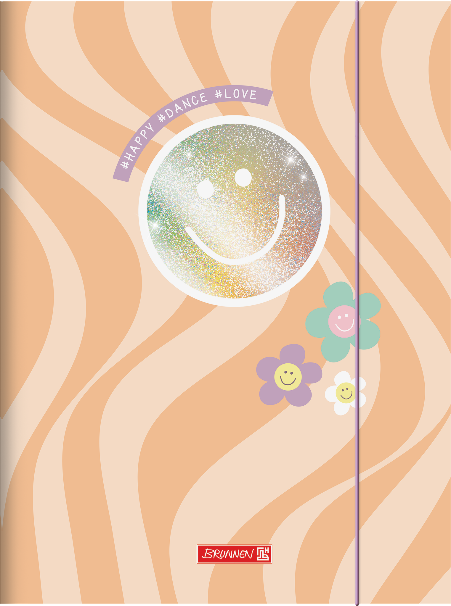 Sammelmappe Happy Hippie für A3 | A3, Füllhöhe: 10 mm, orange