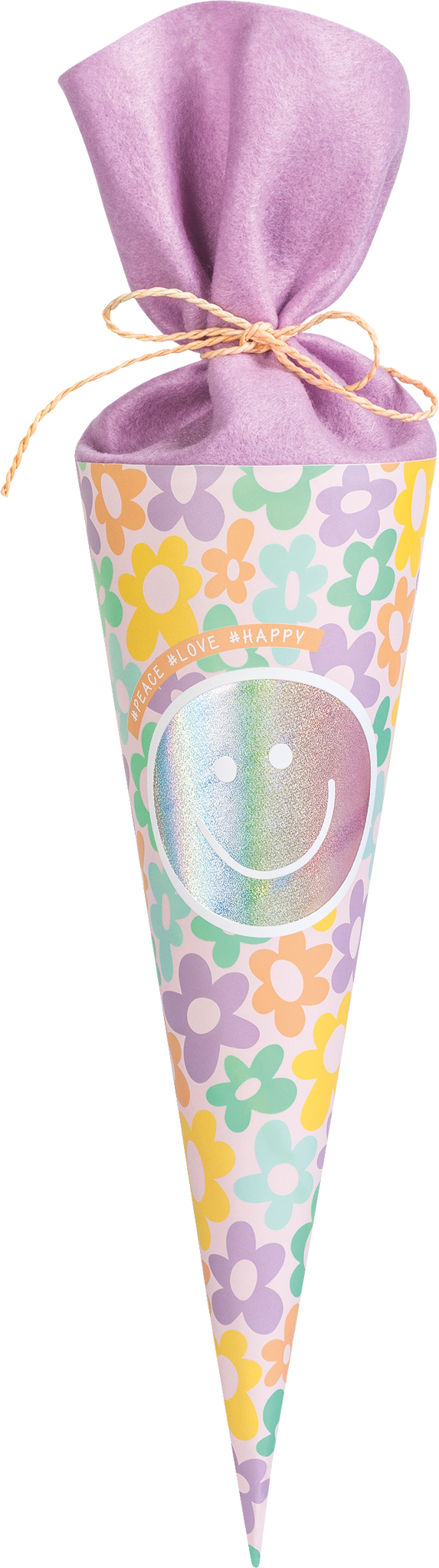 Schultüte Happy Hippie | mehrfarbig, pastell