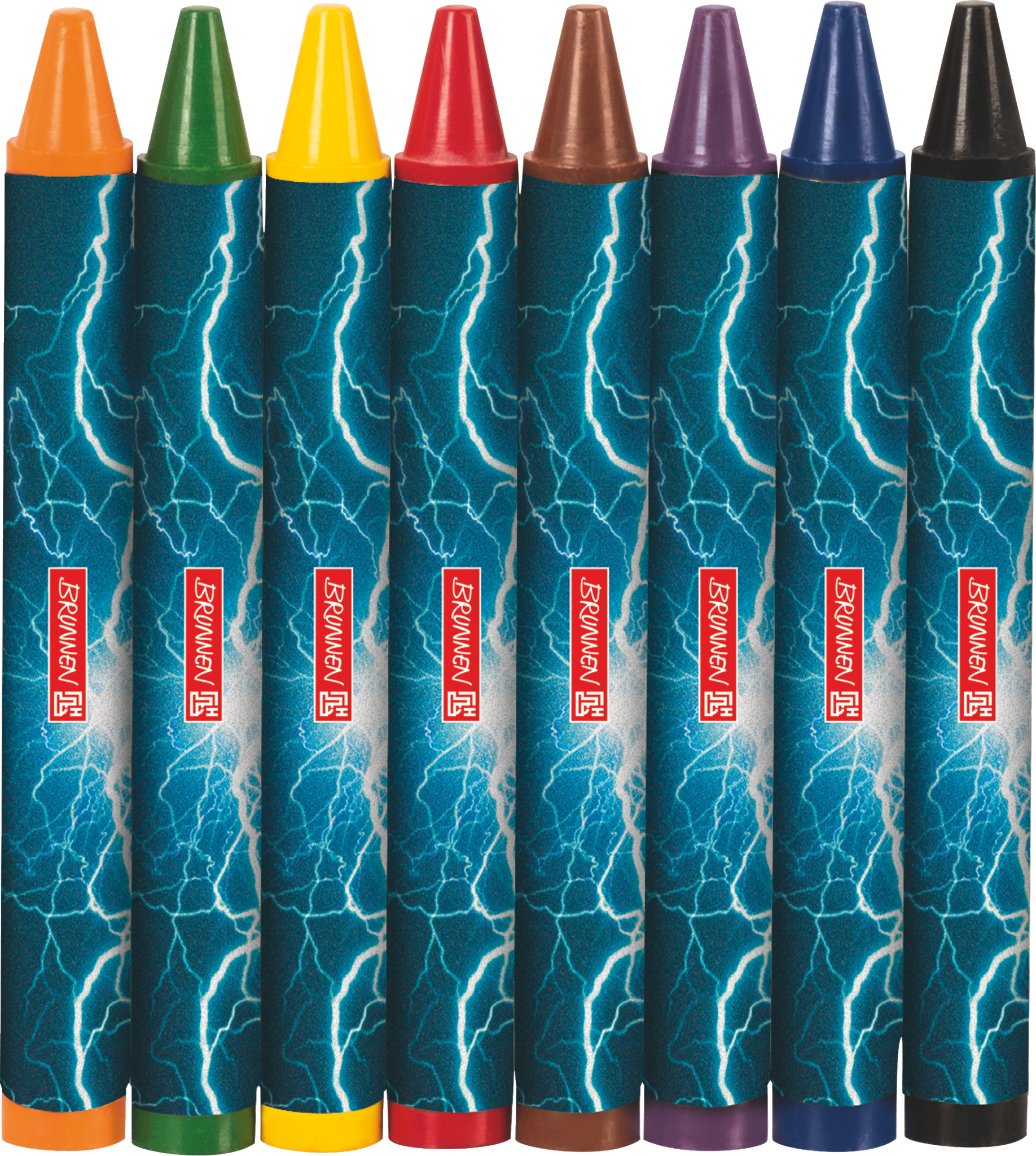 Wachsmalstifte-Set Ninja Power | petrol/schwarz, 8 Stück