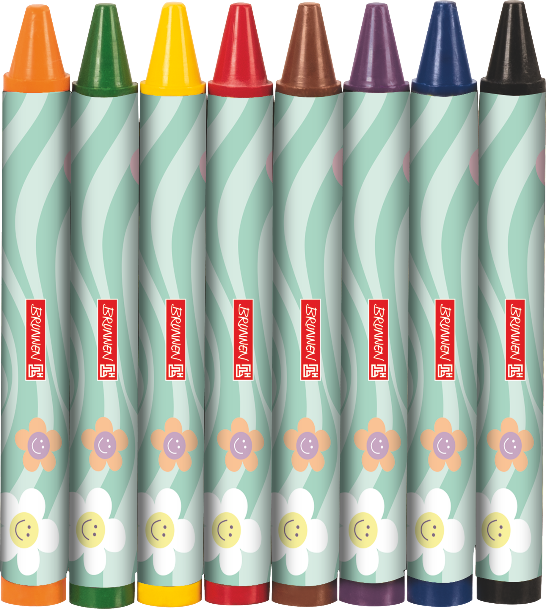 Wachsmalstifte-Set Happy Hippie | 8 Stück