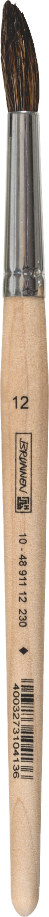 12 x Brunnen Feinhaarpinsel Schule Holz 12