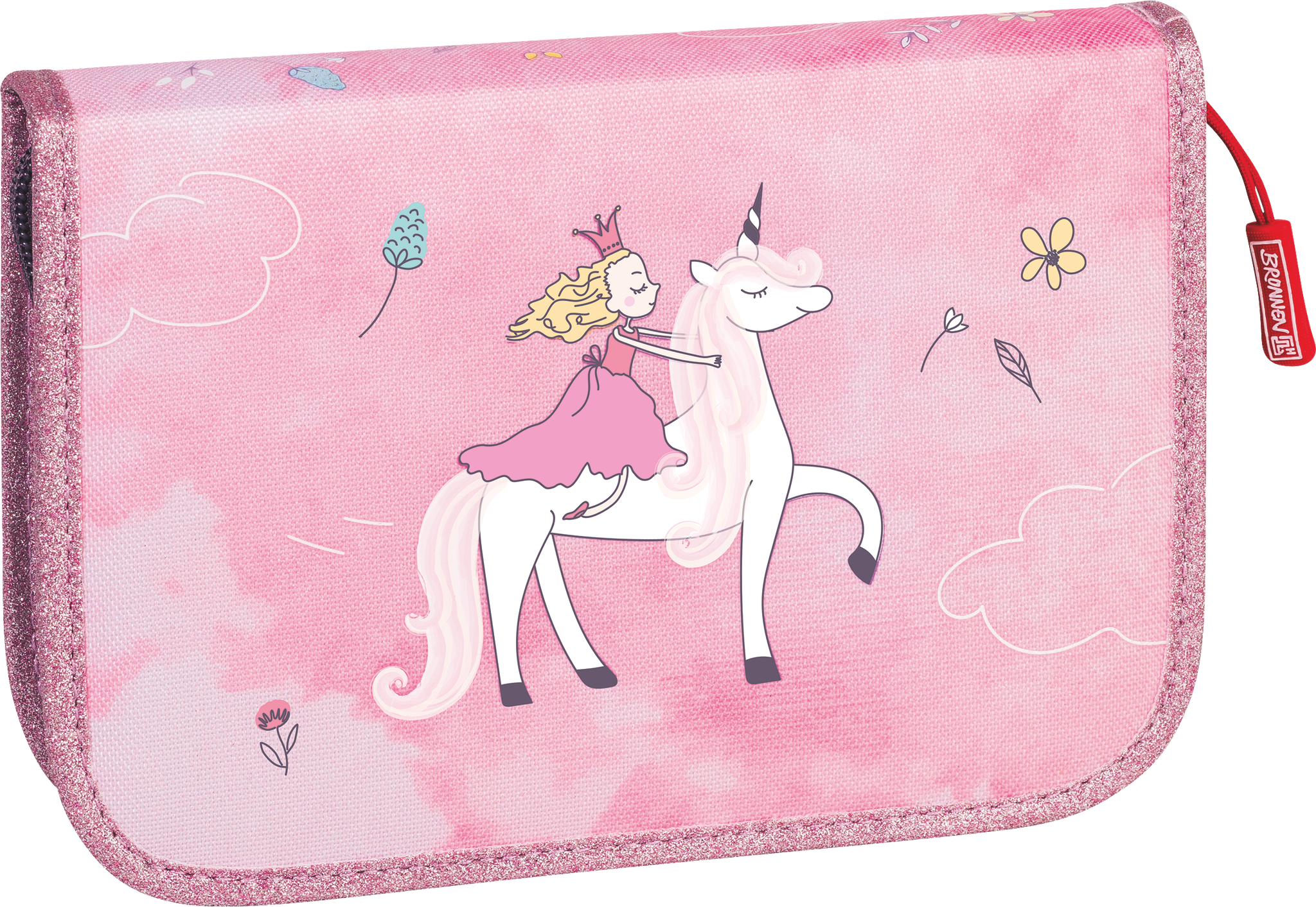 Federmäppchen Unicorn Princess | 2 Klappe(n), rosa