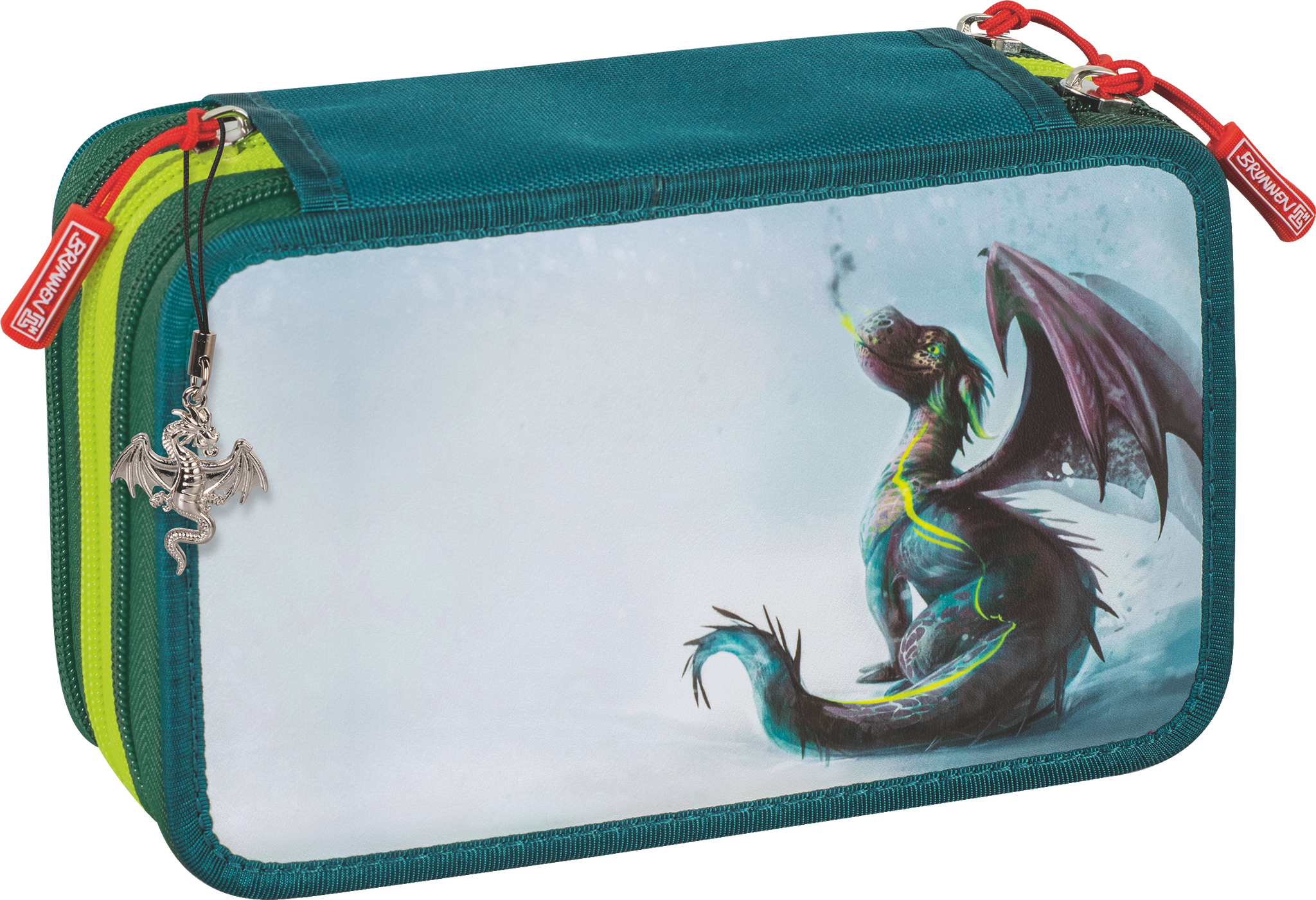 Federmäppchen Drago | 3 Reißverschlüsse, blau
