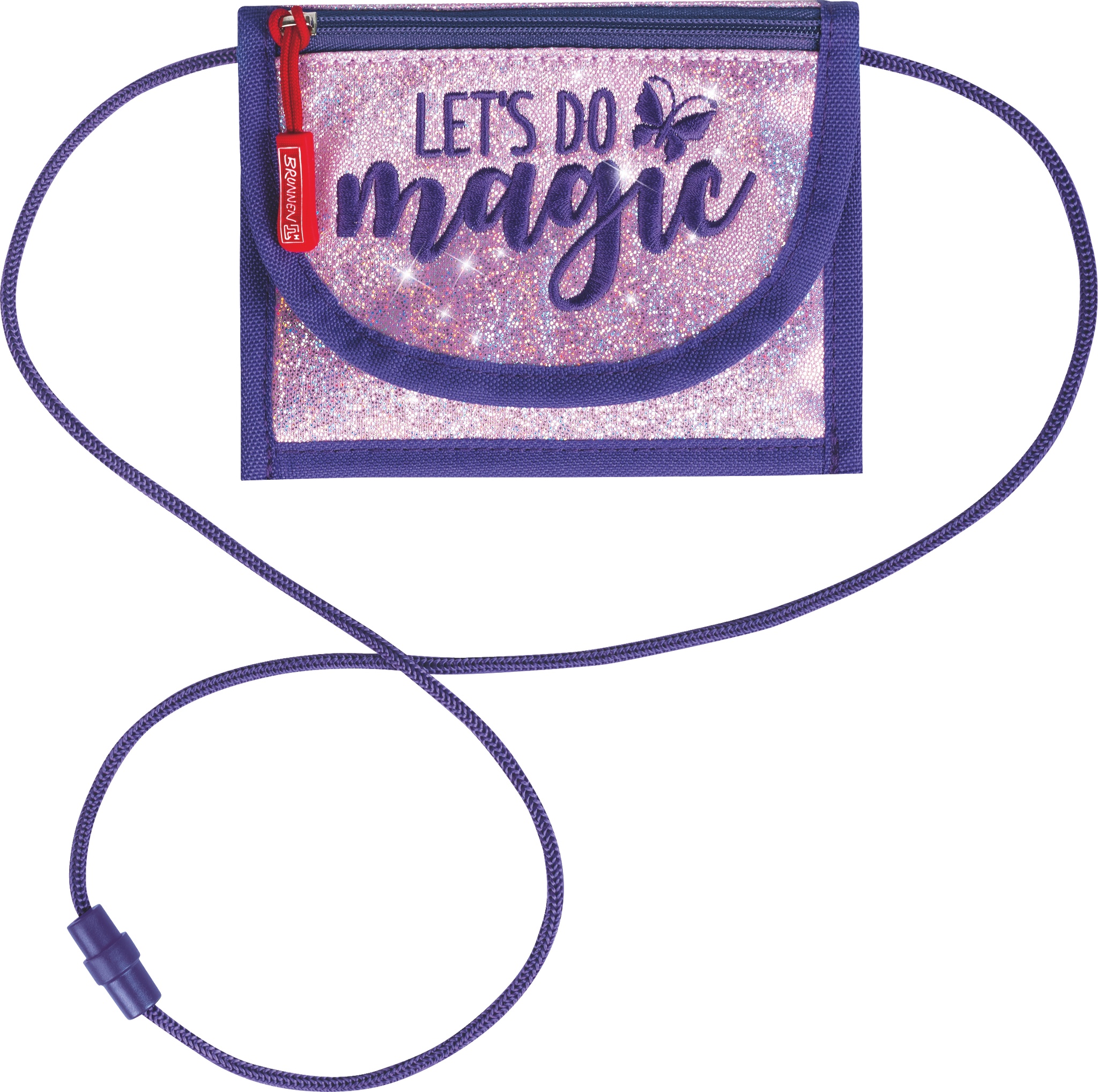 Brustbeutel Magic Butterfly | rosarot/lila