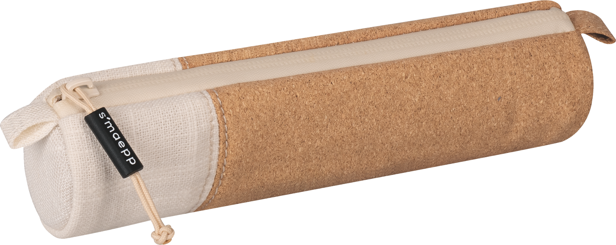 Schlampermäppchen s'maepp S „Cork“ | creme/braun