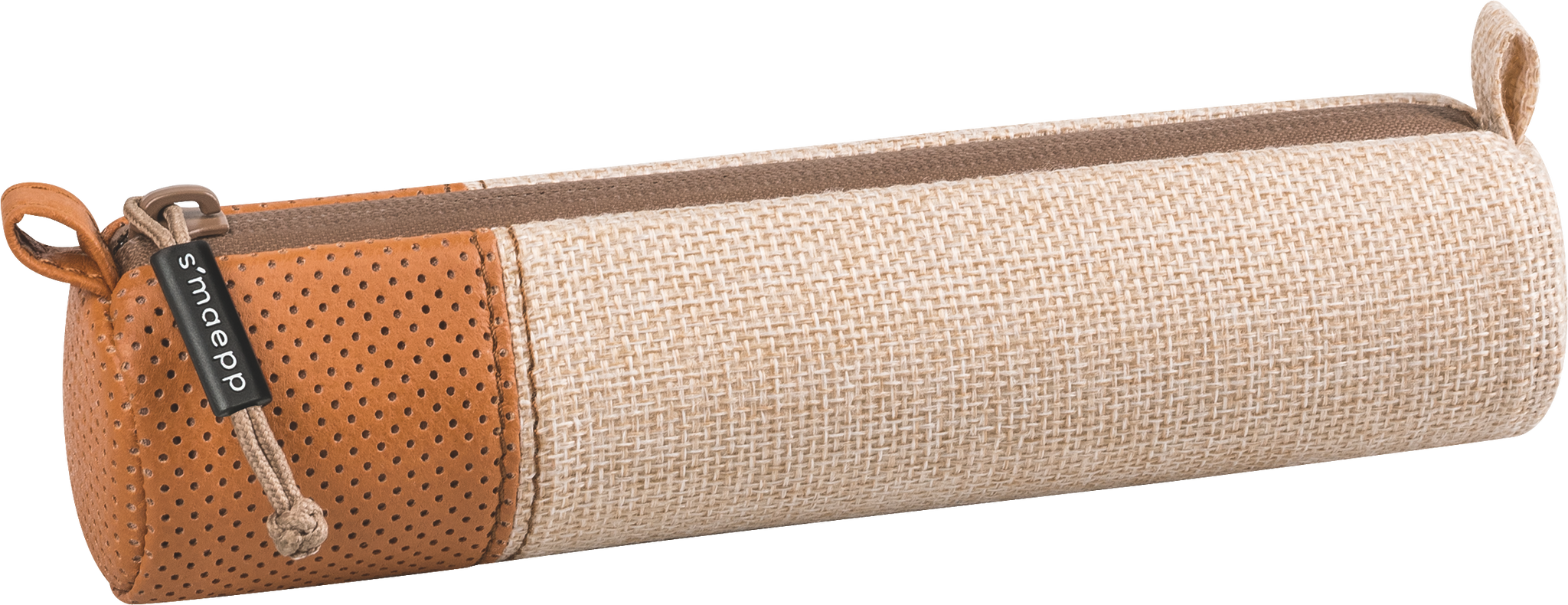 Schlampermäppchen s'maepp S „Perforated“ | beige/braun