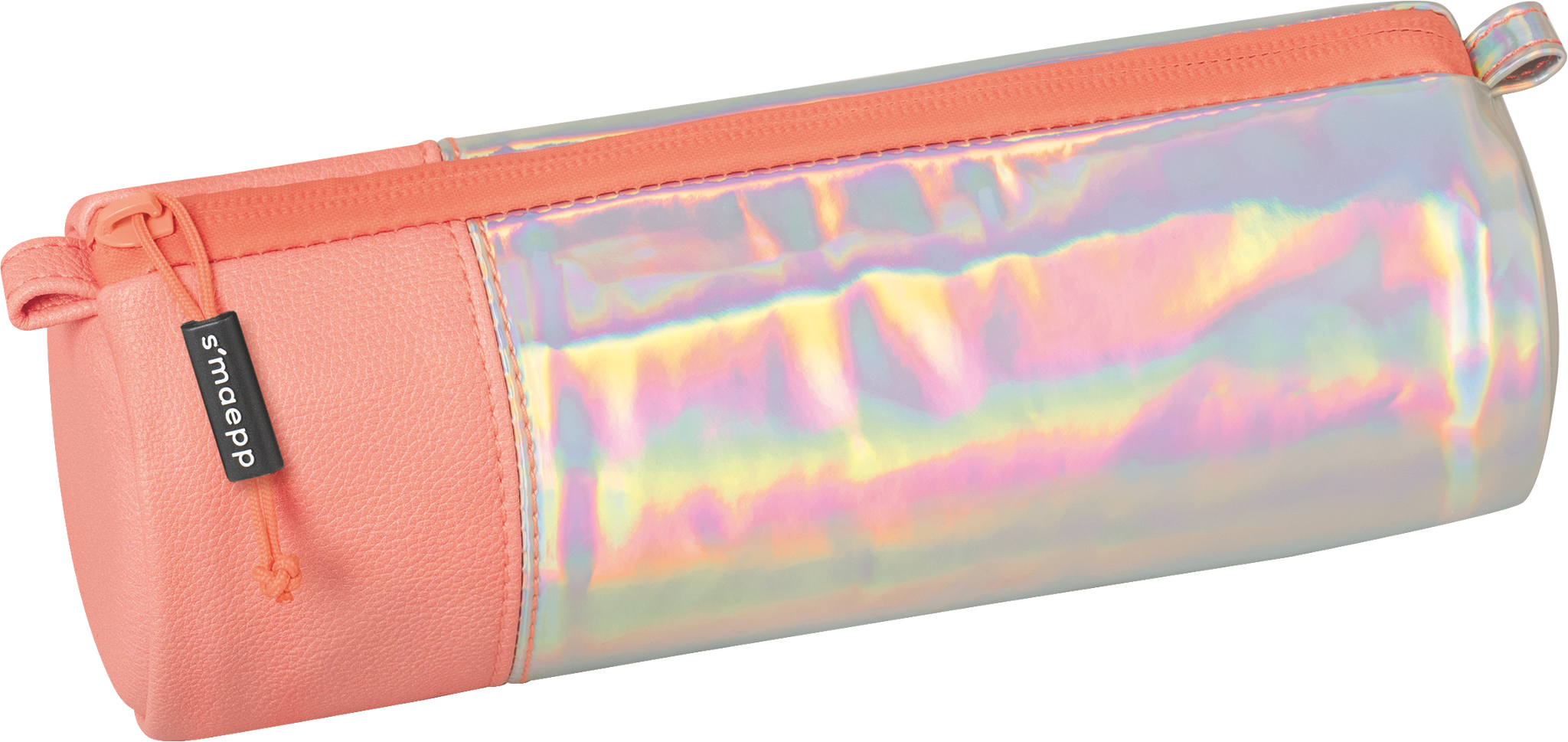 Schlampermäppchen s'maepp M „Iridescent“ | koralle/silber irisierend
