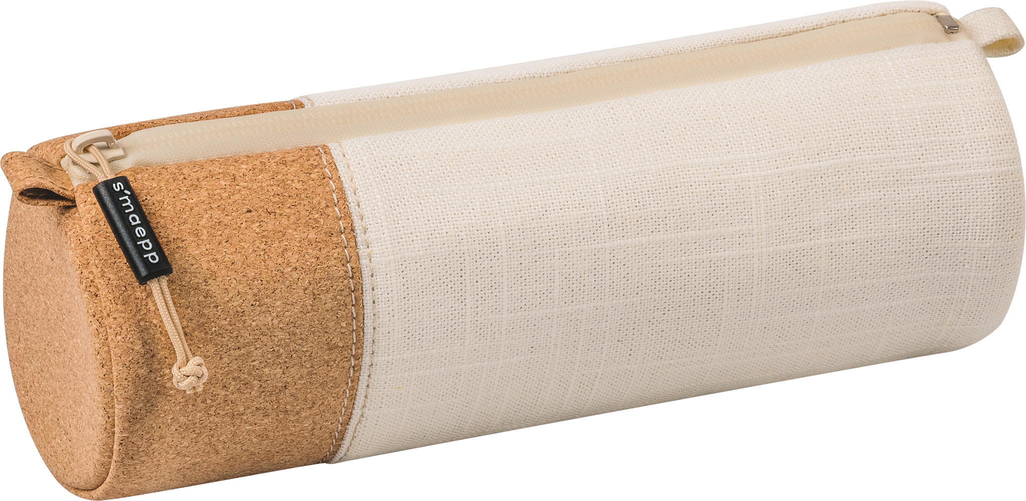 Schlampermäppchen s'maepp M „Linen“ | creme/braun