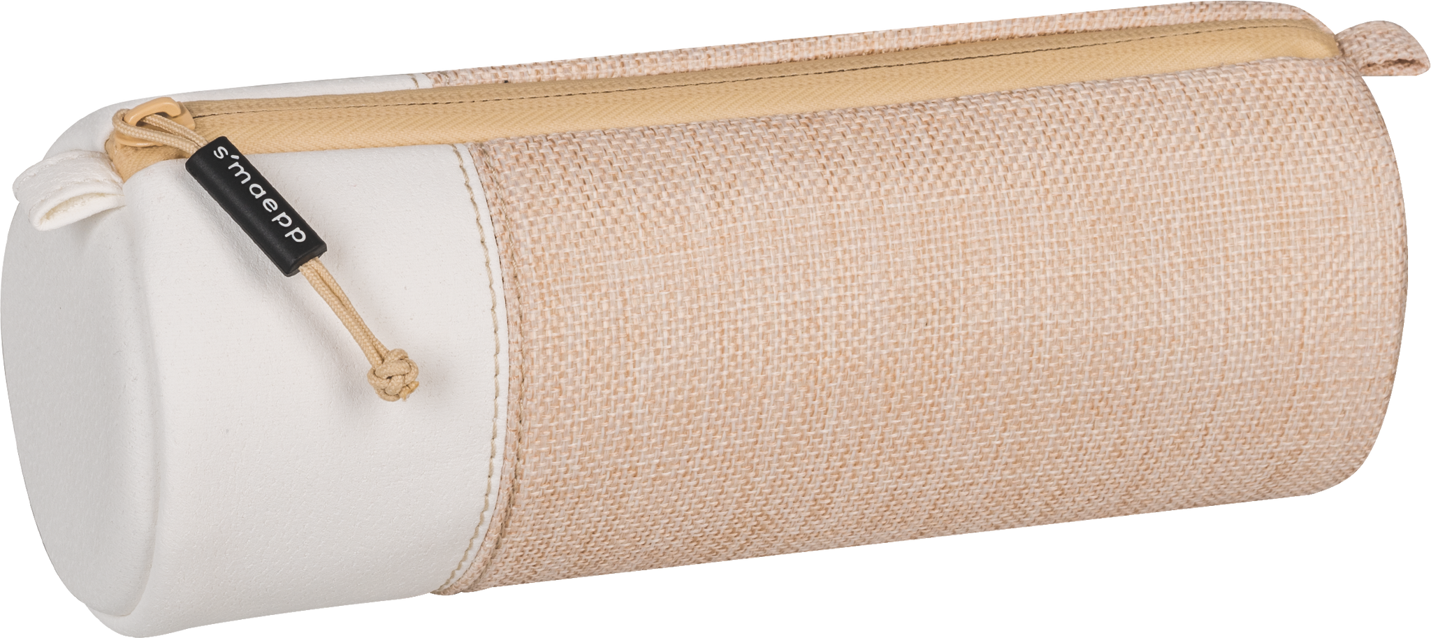 Schlampermäppchen s'maepp M „Jute“ | weiß/hellbraun