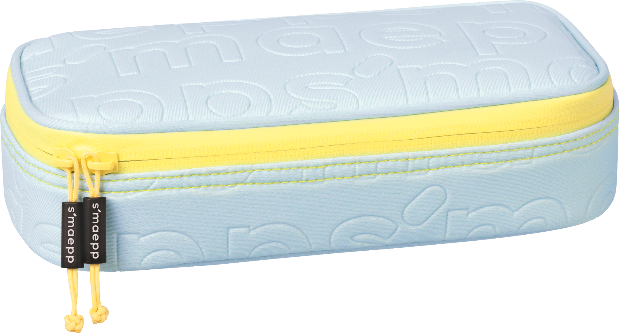 Schlampermäppchen s'maepp XL „Neo“ | 1 Klappe(n), gelb/hellblau
