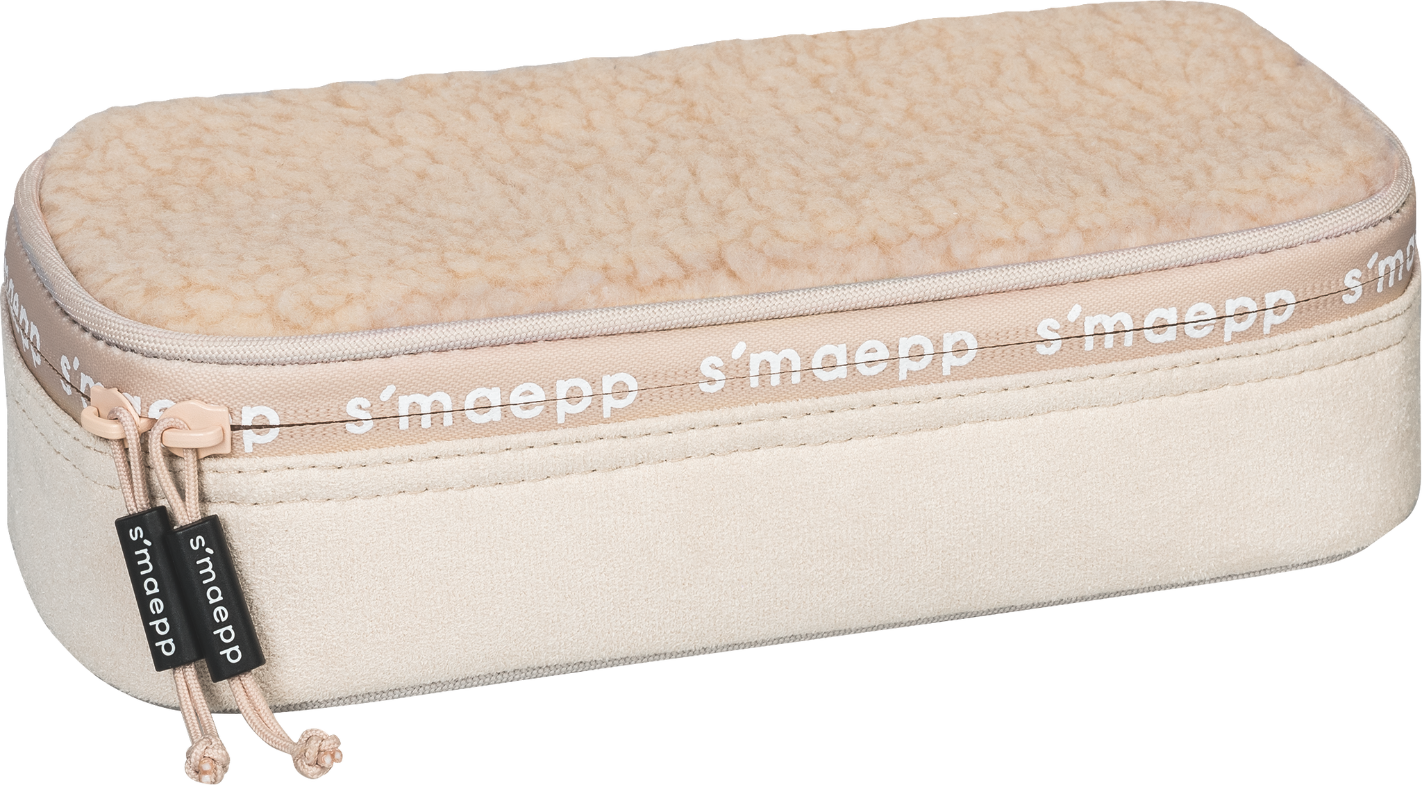 Schlampermäppchen s'maepp XL „Plüsch“ | 1 Klappe(n), beige