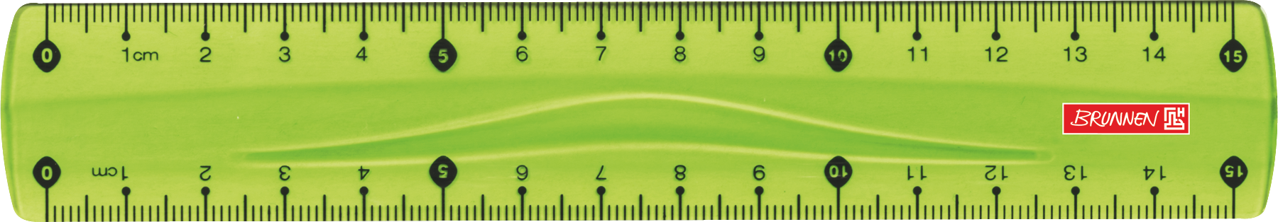 10 x Brunnen Lineal Colour Code 15cm kiwi