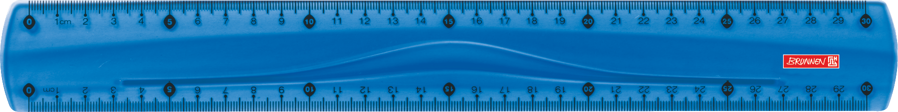 10 x Brunnen Lineal Kunststoff 30cm azur