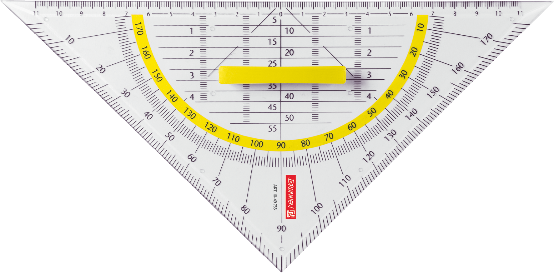 10 x Brunnen Geometrie-Dreieck 22cm mit Griff klar