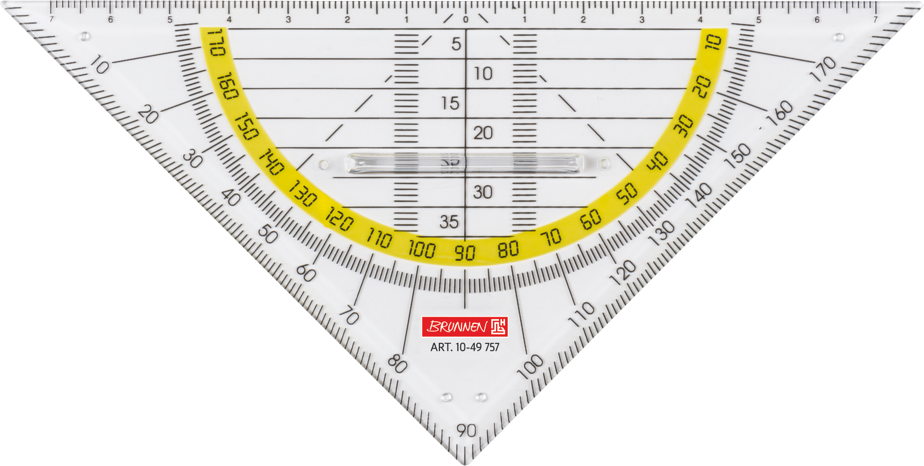 10 x Brunnen Geometrie-Dreieck 16cm mit Griff klar