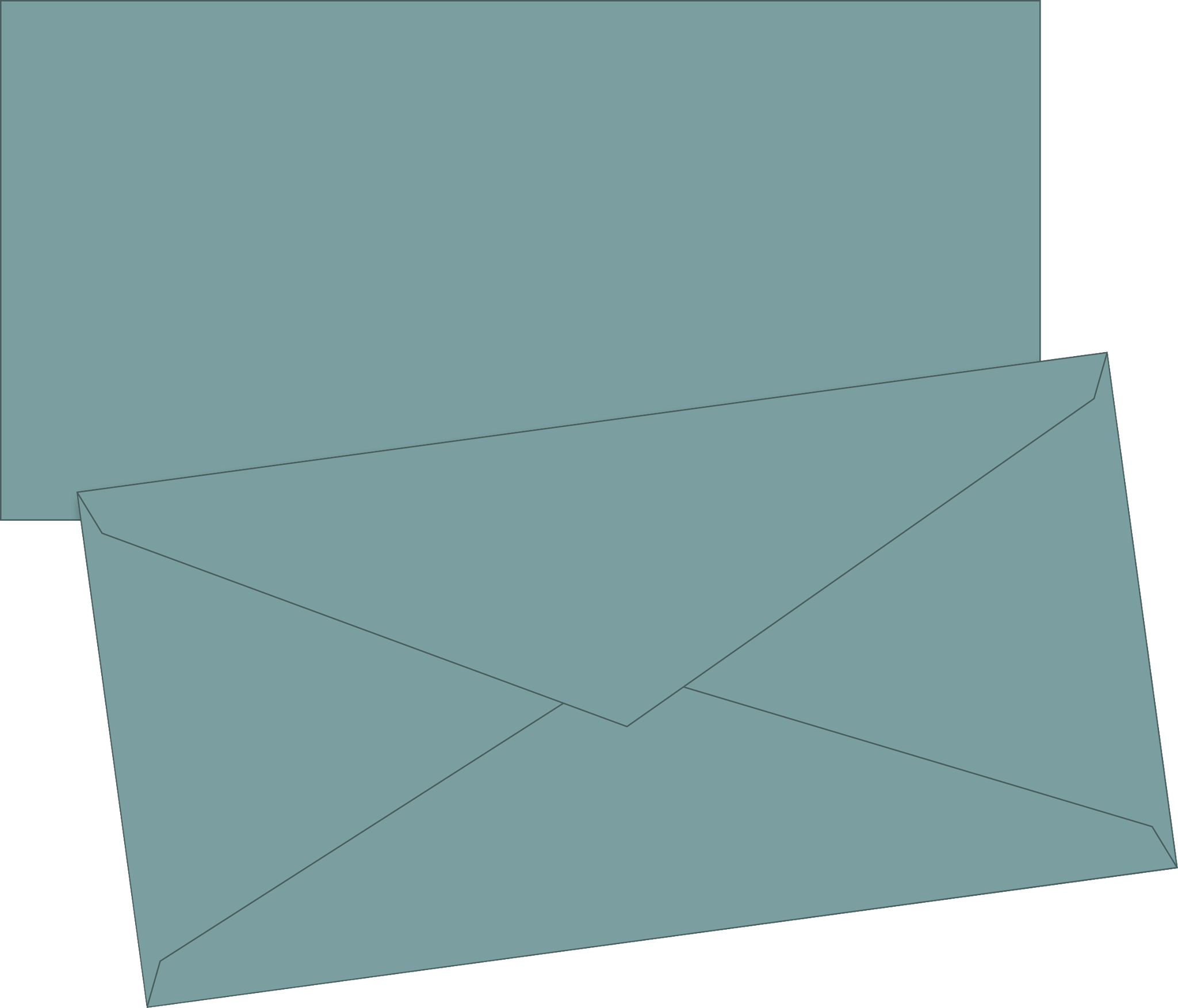 Briefumschläge Universalpapier | DIN lang, 80 g/m², petrol, 10 Stück