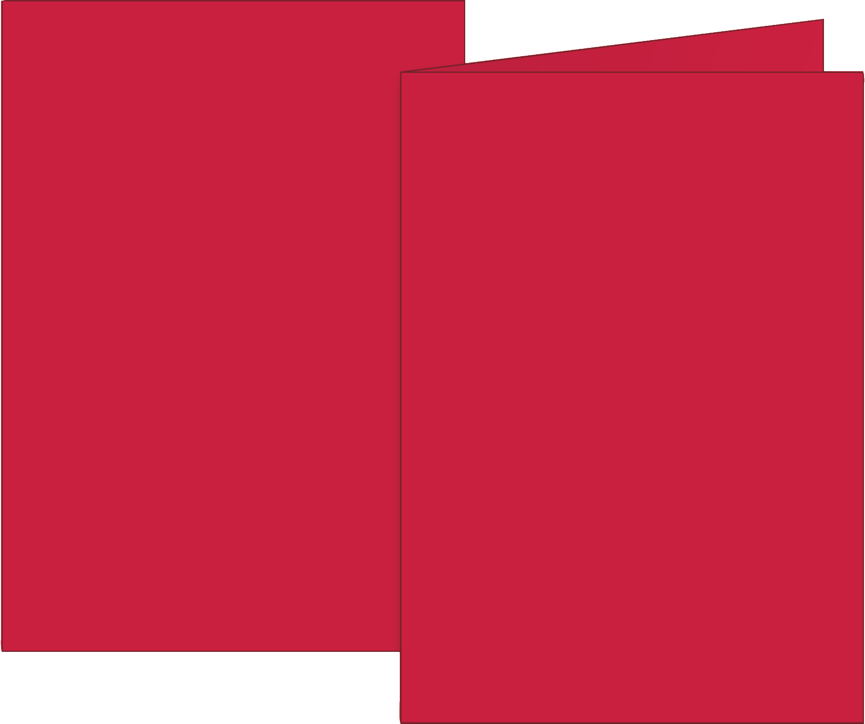 Klappkarten Universalpapier | A6, 105×150 mm, 160 g/m², mittelrot, 10 Stück