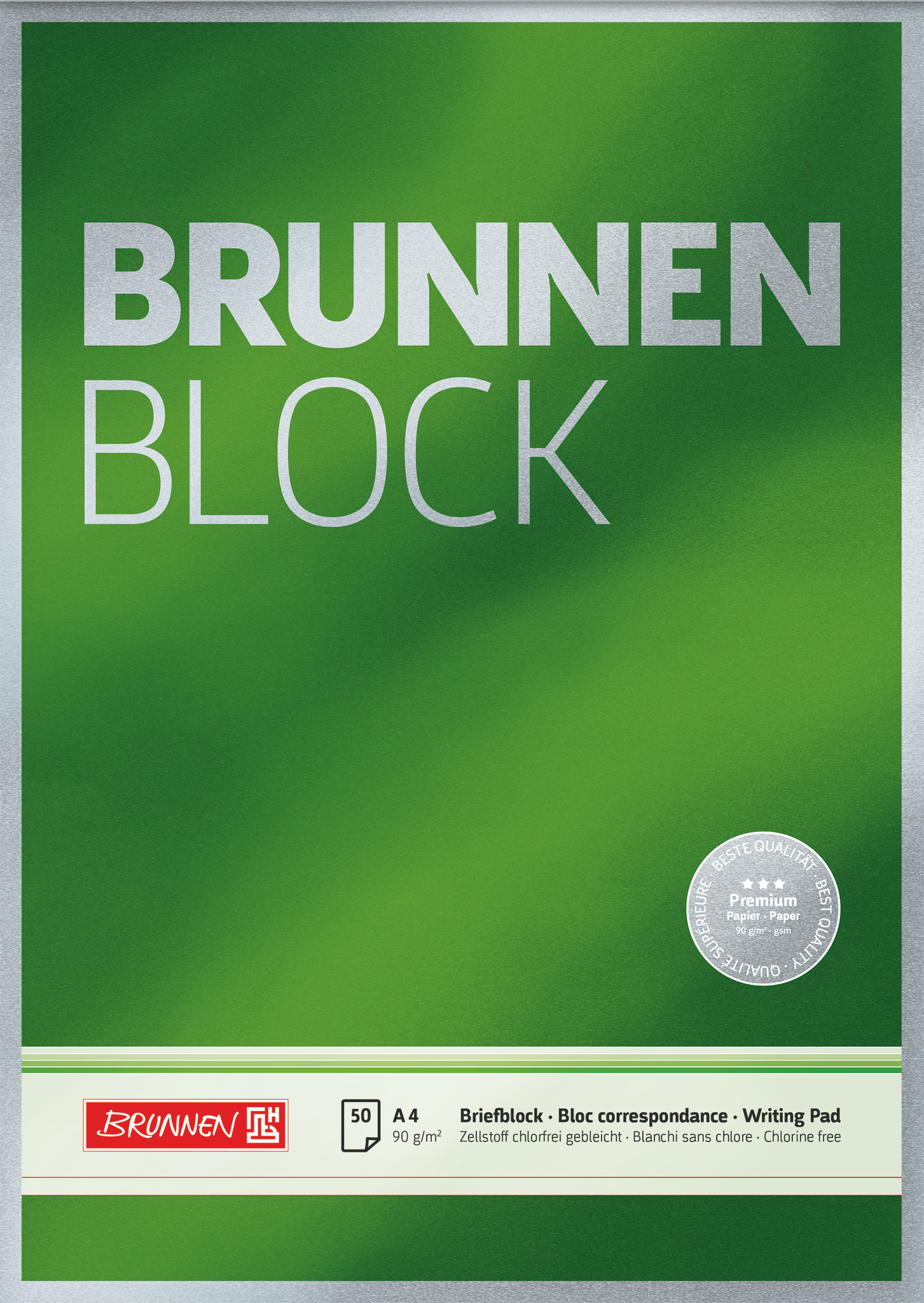 10 x Brunnen Schreiblock Brunnen-Block A4 90g VE=50 Blatt blanko