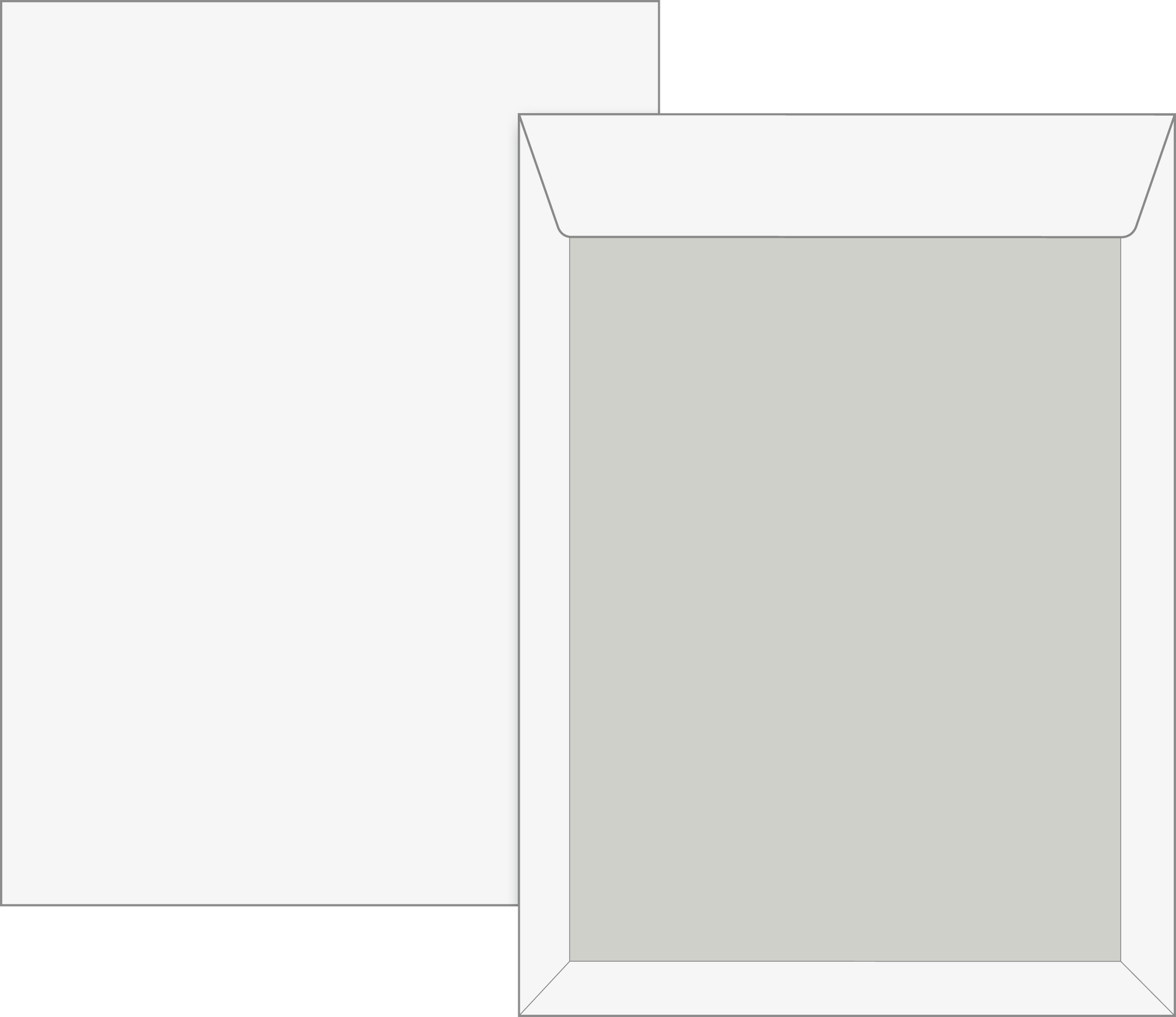 Versandtaschen mit Kartonrückwand | 250×353 mm, B4, 120 g/m², weiß, 5 Stück