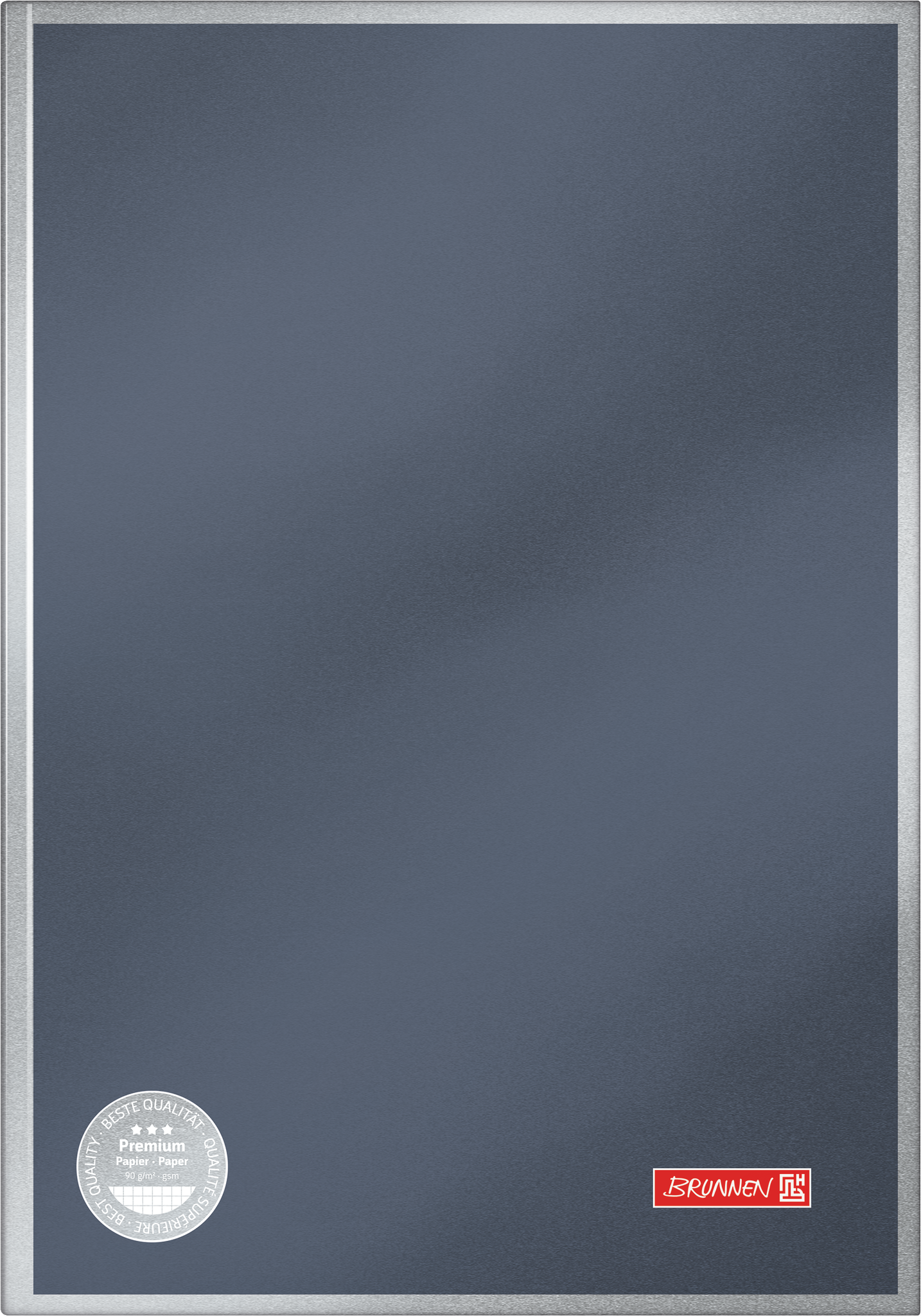 Notizbuch Premium Metallic | A4, kariert, anthrazit