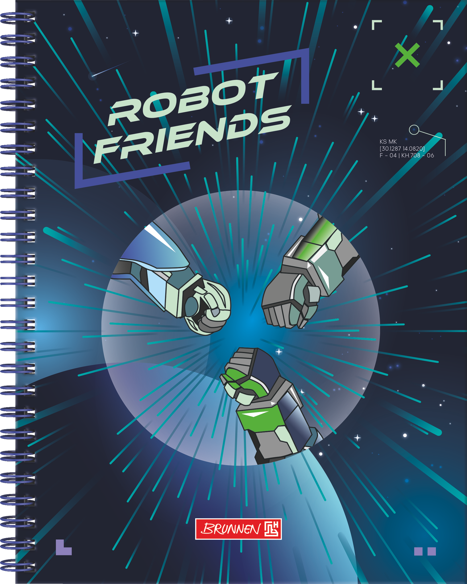 Freundebuch Robot Heroes | 16×21 cm, 80 Seiten, dunkelblau