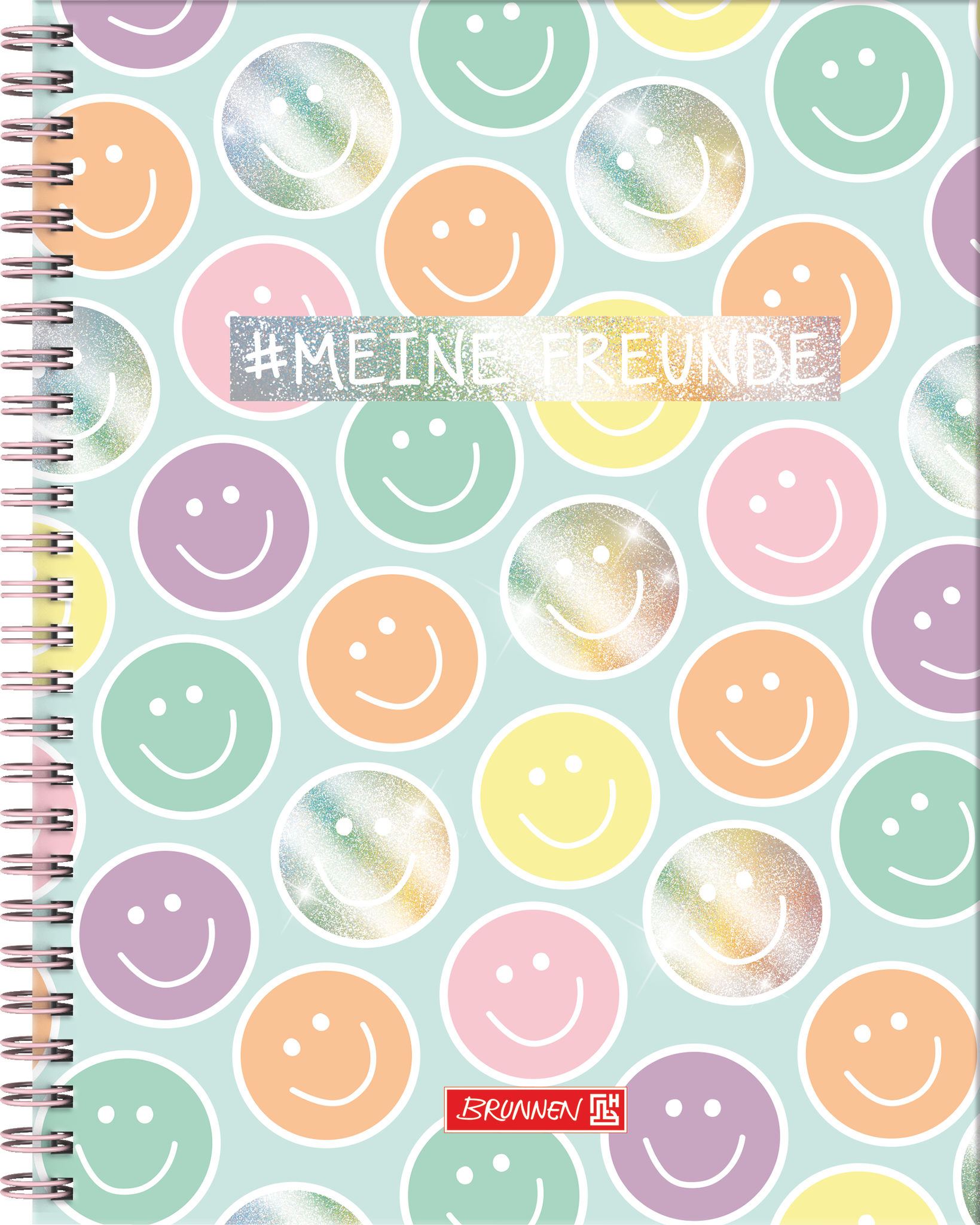 Freundebuch Happy Hippie | 16×21 cm, 80 Seiten, mehrfarbig, pastell