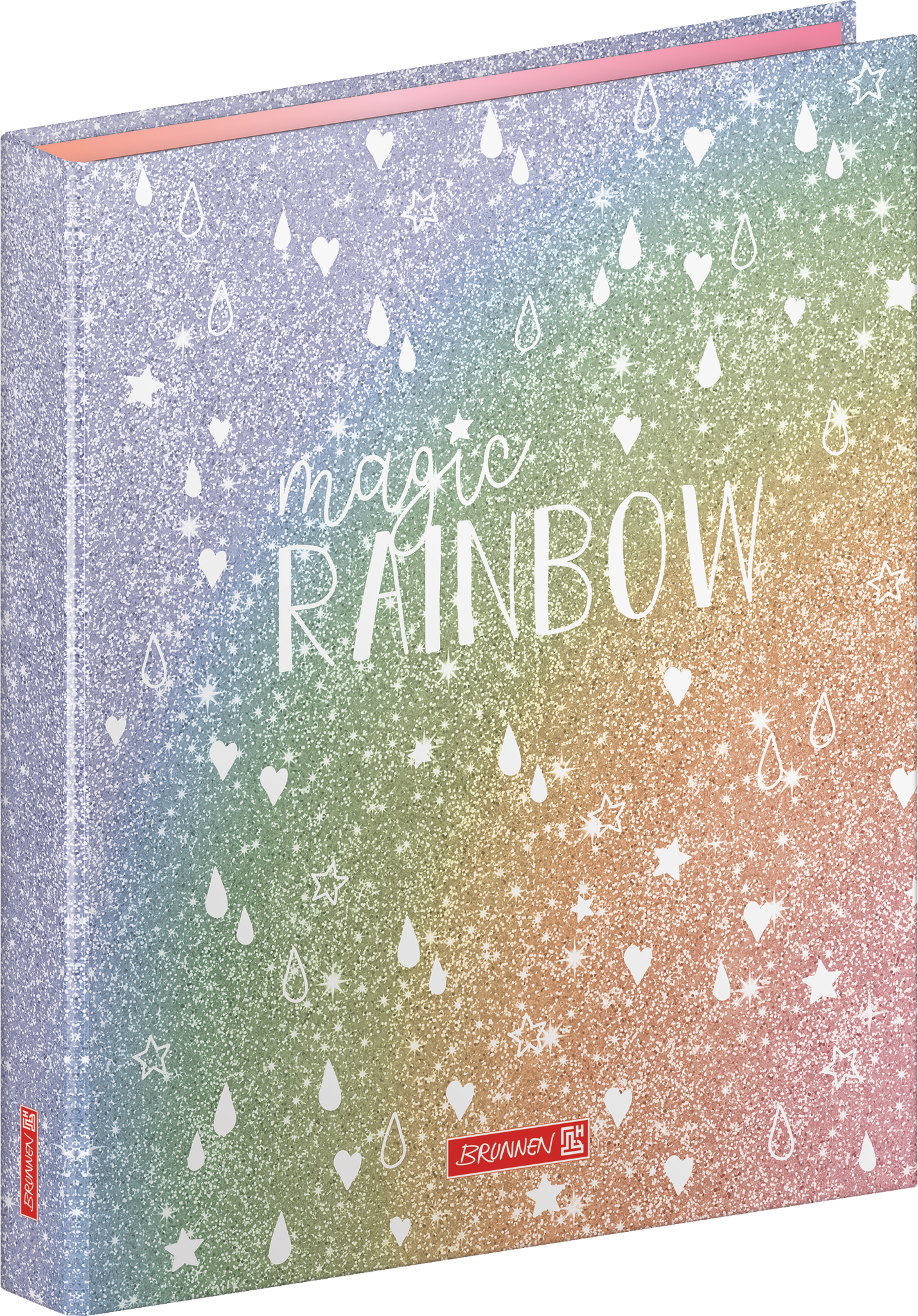 Ringbuch Magic Rainbow | A4, 2 Ringe, Füllhöhe: 20 mm, regenbogen
