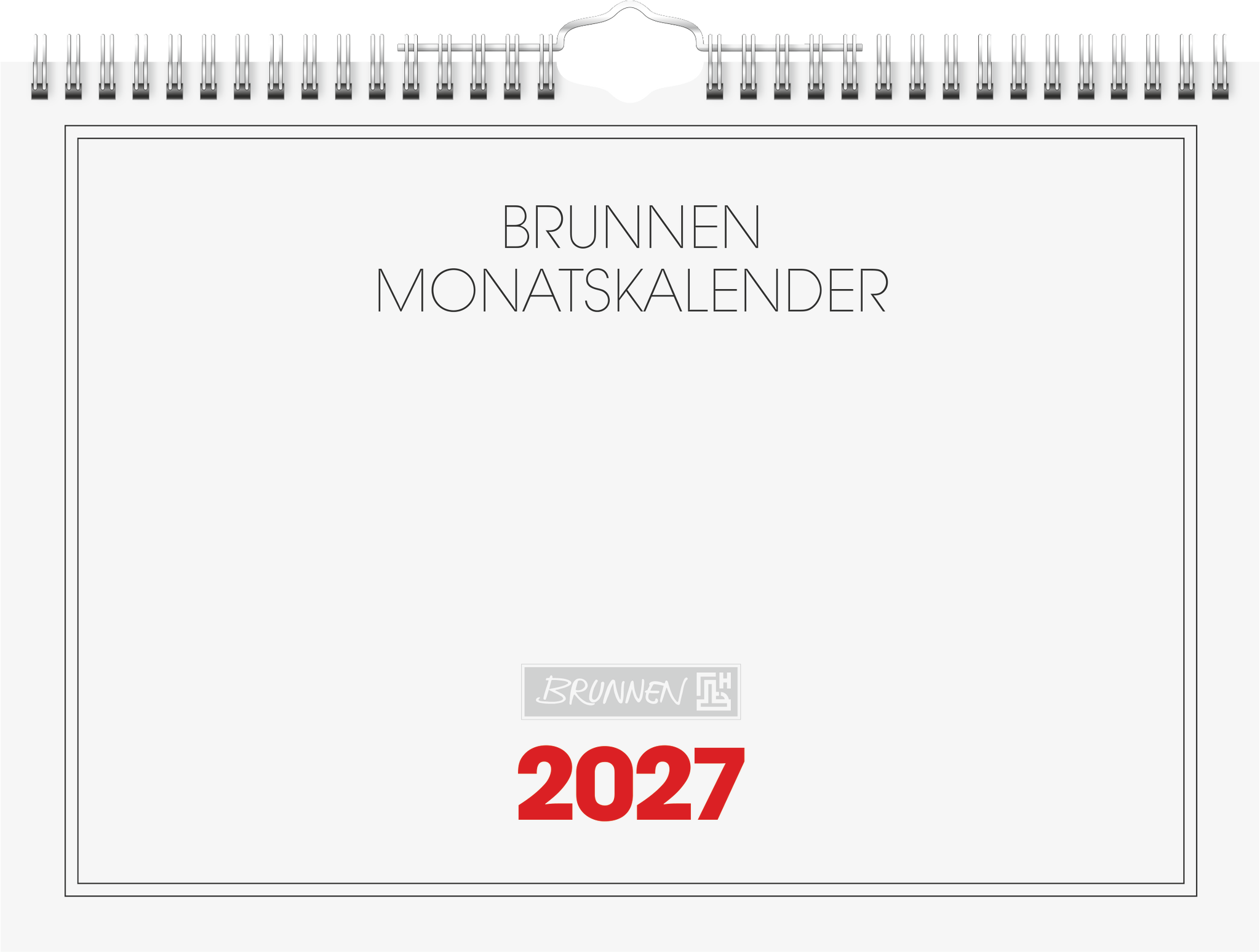 5 x Brunnen Monatskalender Modell 701 A4 quer 2027