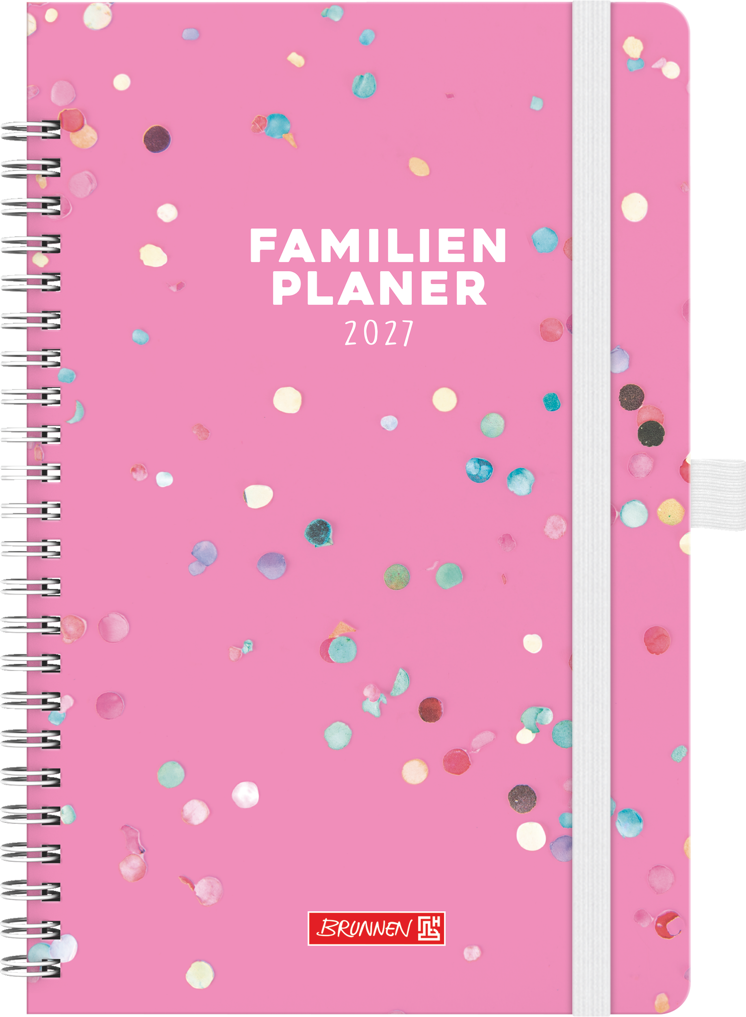 Brunnen Familienplaner A5 1 Woche/2 Seiten Grafik-Einband Confetti 202