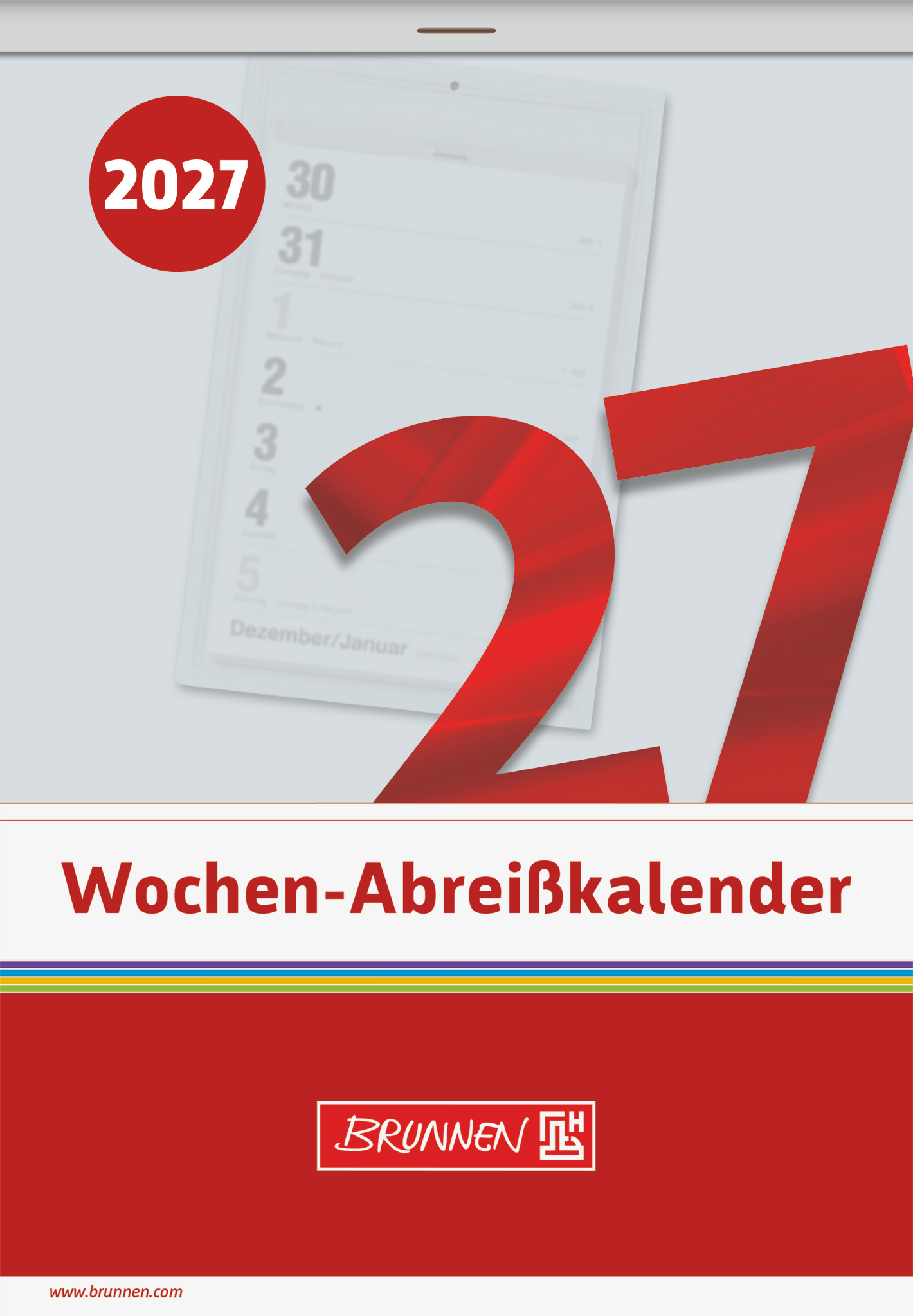 5 x Brunnen Wochenabreißkalender 10,5x14,6cm 2027