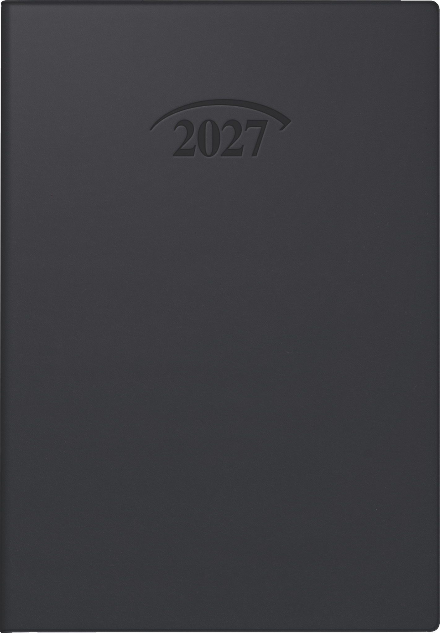 5 x Brunnen Taschenkalender 712 7,2x10,2cm Kunststoff schwarz 2027