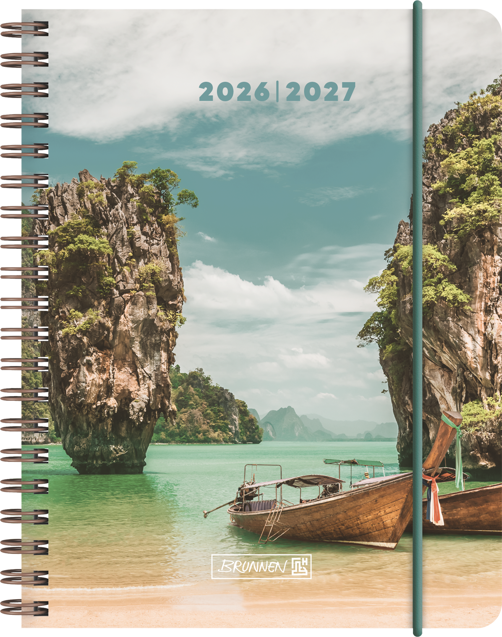3 x Brunnen Schülerkalender A6 1 Woche/2 Seiten Tropical 2026/2027