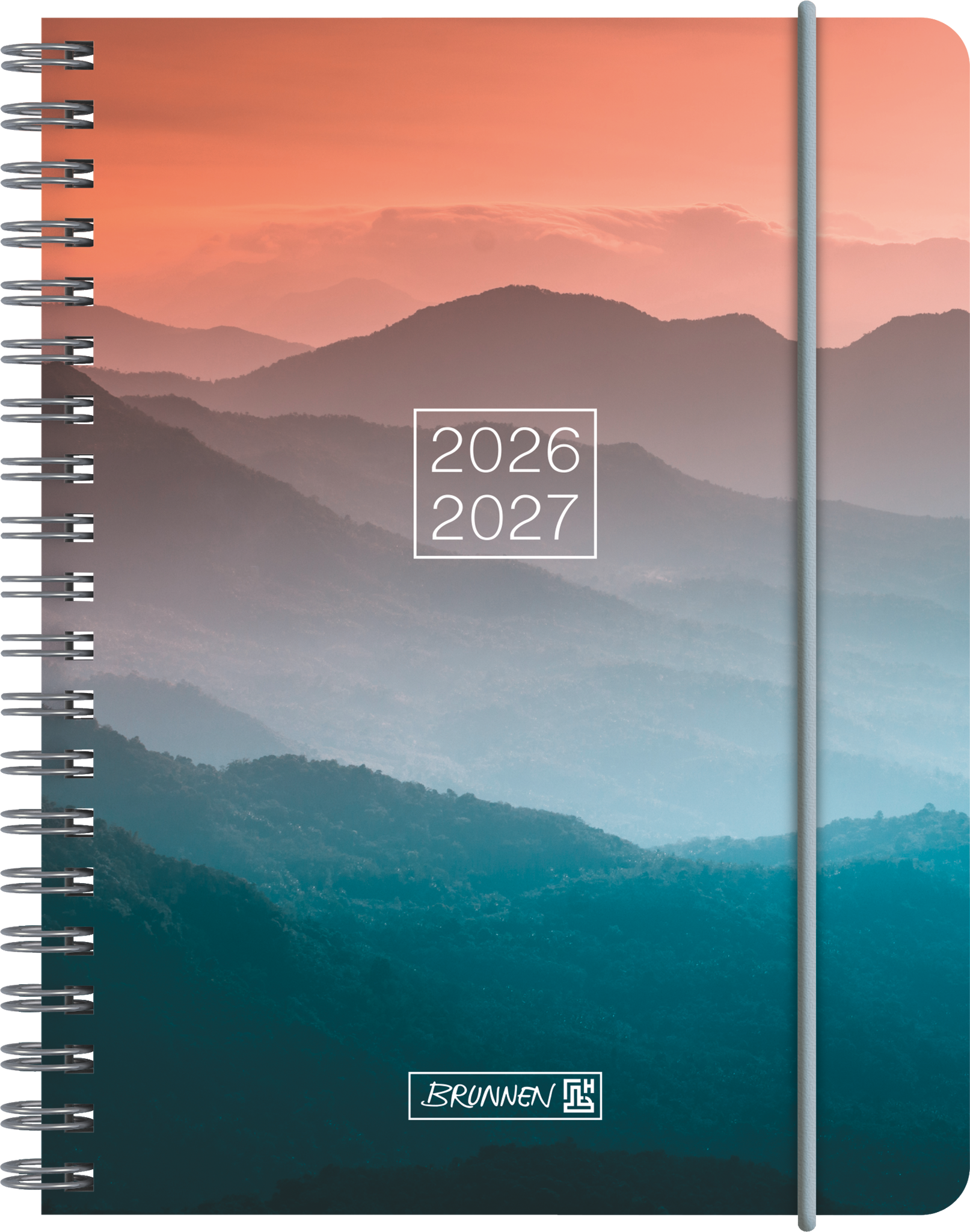 3 x Brunnen Schülerkalender A6 1 Woche/2 Seiten Misty Sunset 2026/2027