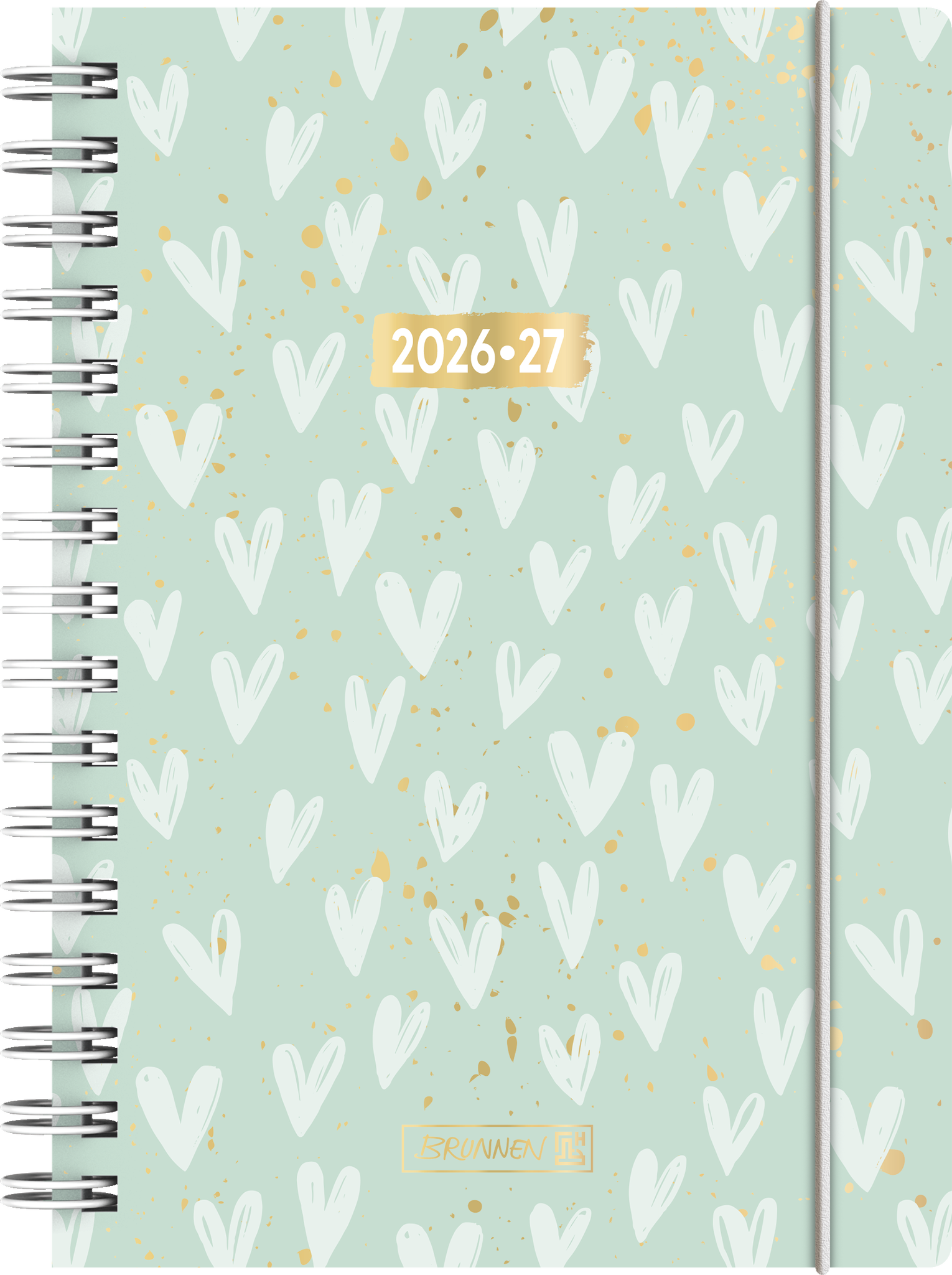 3 x Brunnen Schülerkalender A5 1 Tag/Seite Hearts 2026/2027