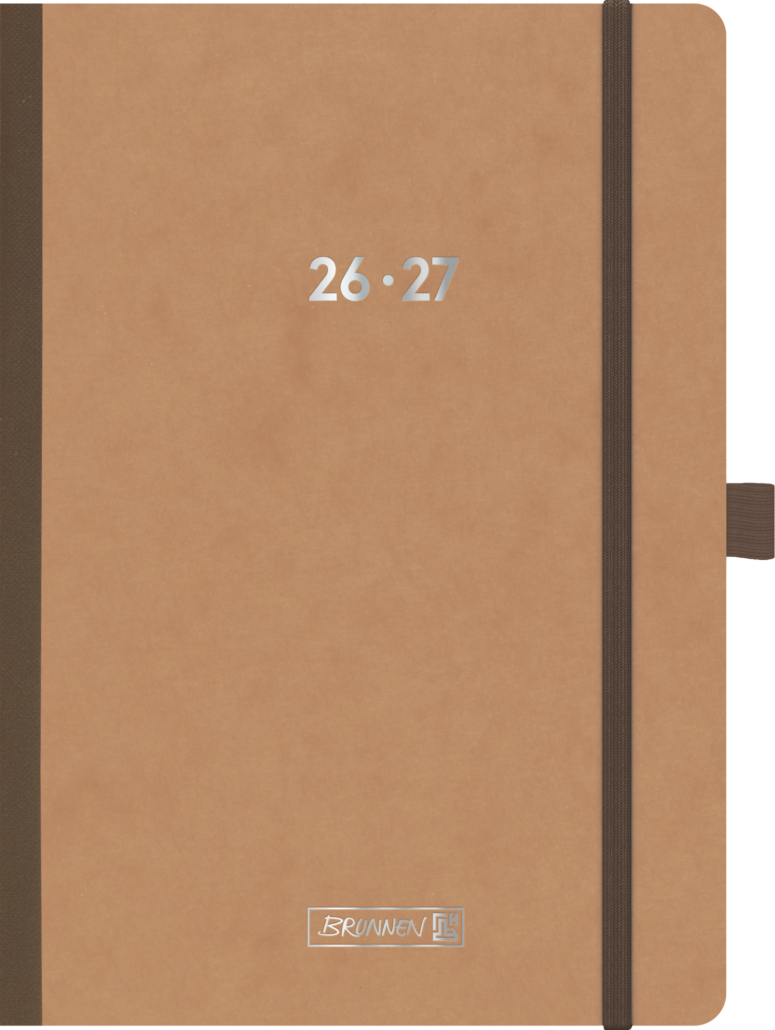 3 x Brunnen Schülerkalender A5 1 Tag/Seite Pressspan braun 2026/2027