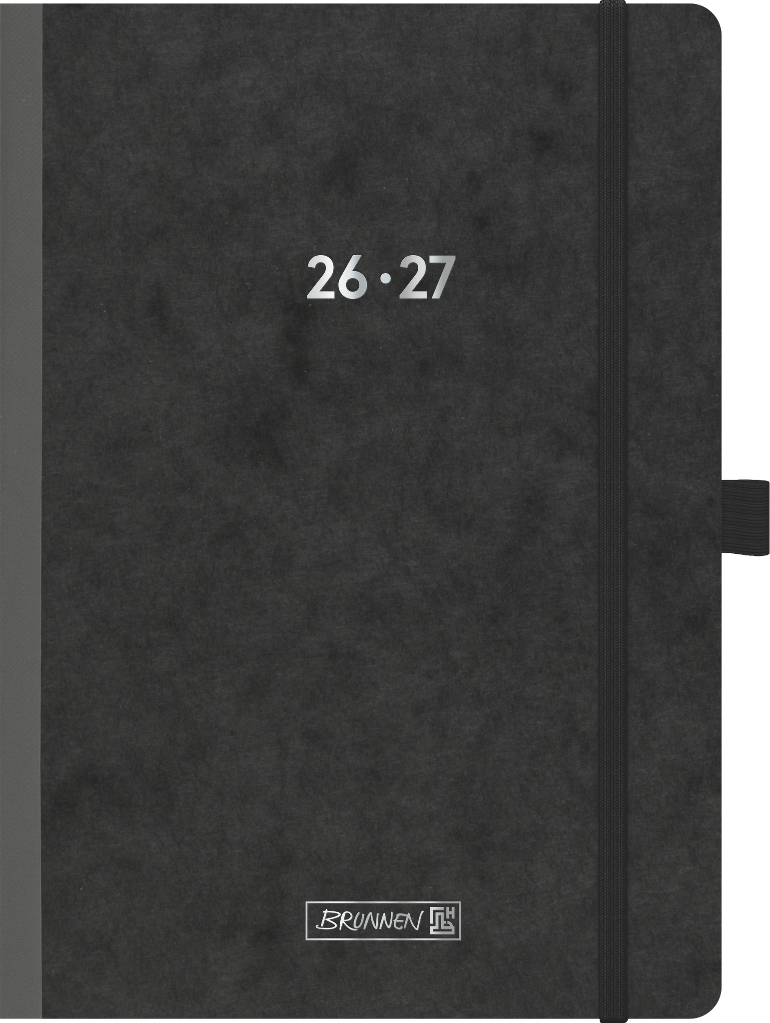 3 x Brunnen Schülerkalender A5 1 Tag/Seite Pressspan schwarz 2026/2027