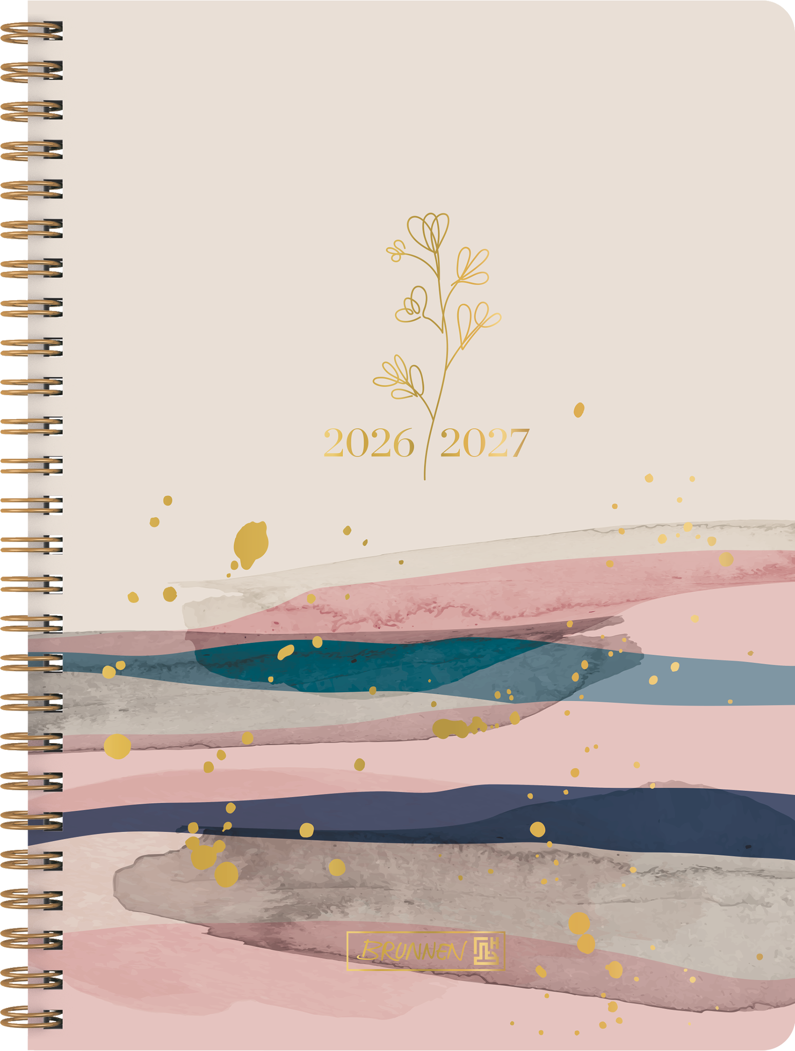 Brunnen Schülerkalender A5 1 Woche/2 Seiten Harmony 2026/2027