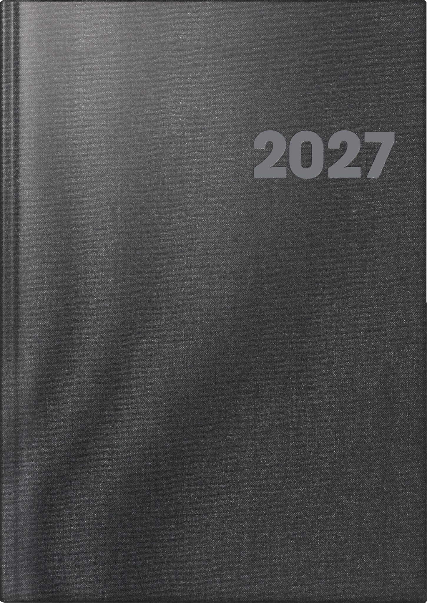 BRUNNEN 1076361907 Buchkalender Mod. 763 2027 A4, Kunststoff, vulkanschwarz
