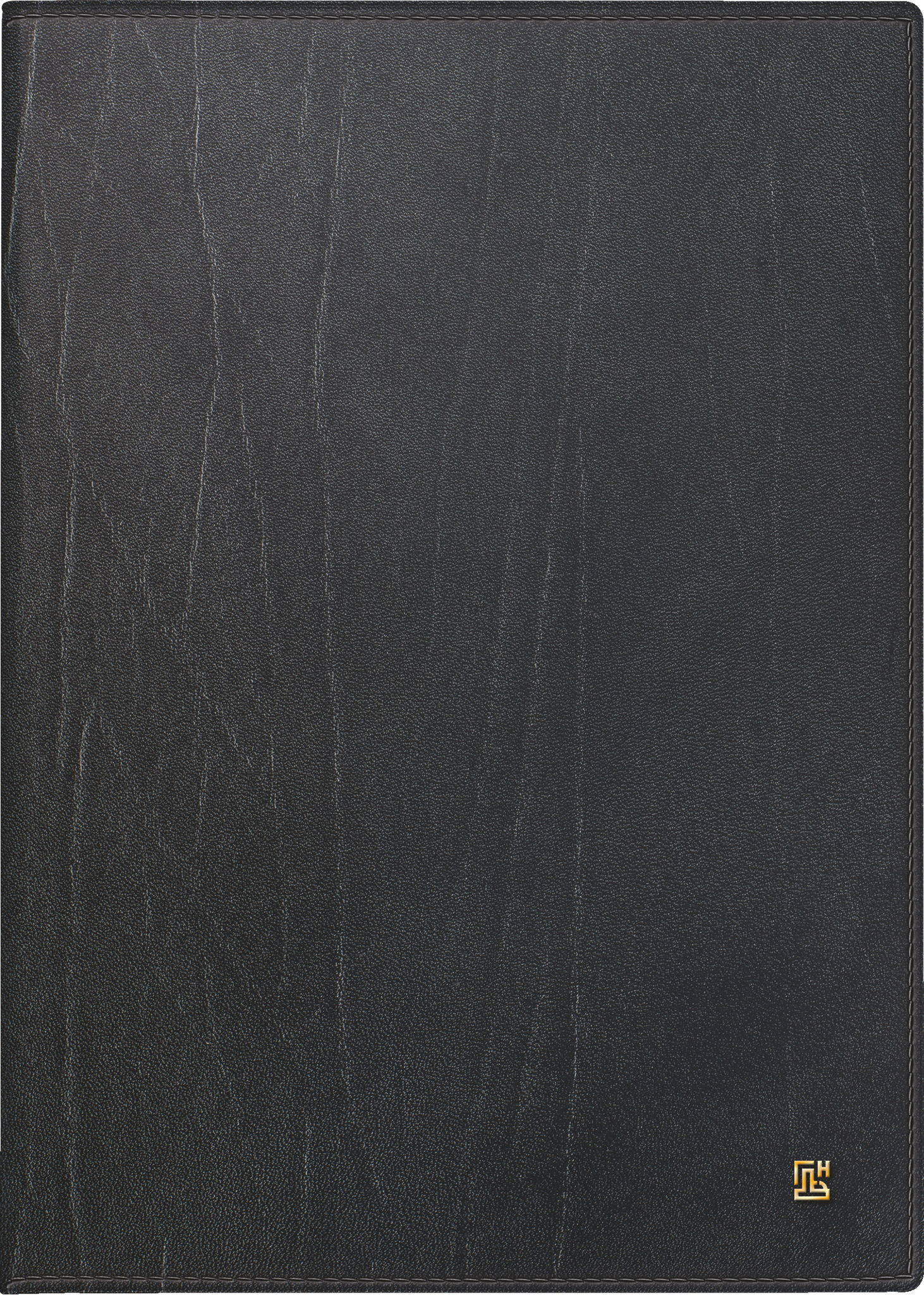 Brunnen Buchkalender 765 14,3x20,2cm 1 Tag/Seite Rindleder schwarz 202
