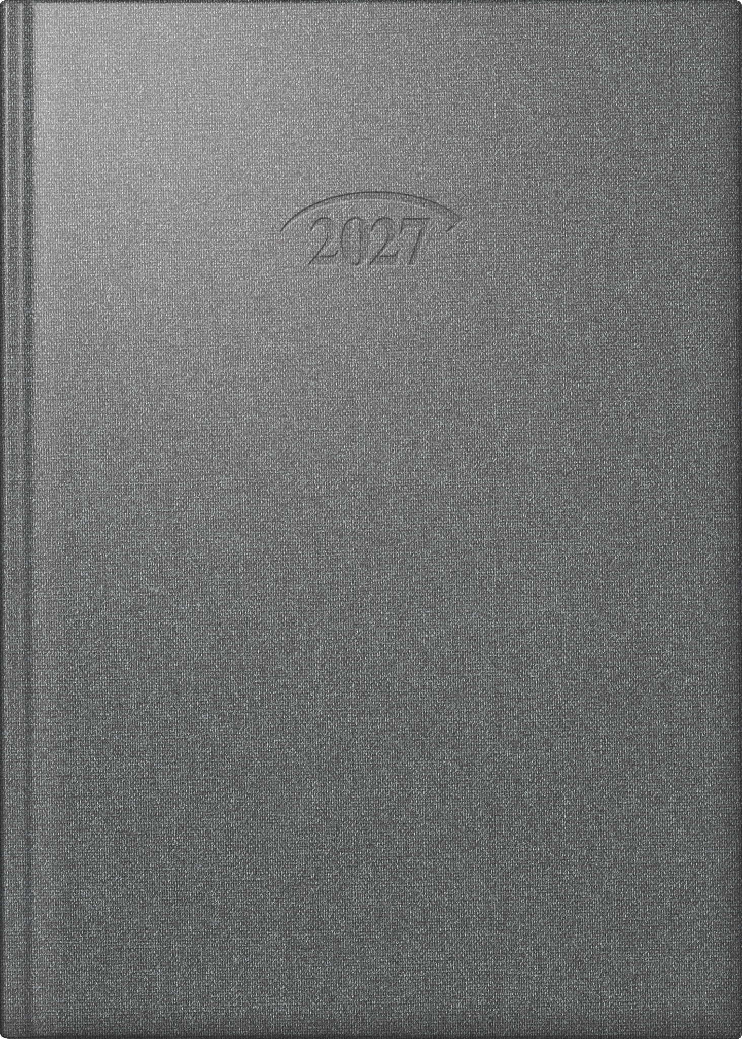 Brunnen Buchkalender 765 14,3x20,2cm 1 Tag/Seite Metallico stratossilb