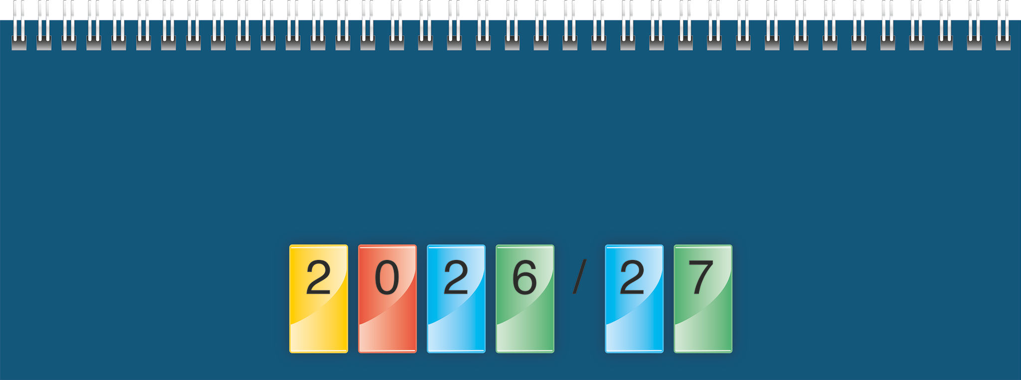 3 x Brunnen Querkalender 771 Dataline 29,7x10,5cm 1 Woche/Seite Karton