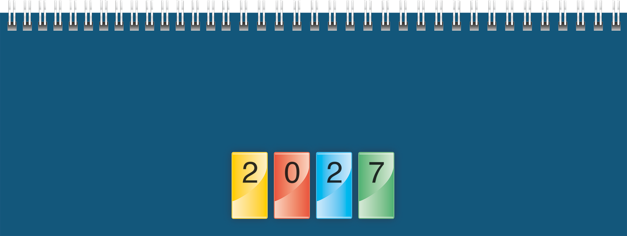 3 x Brunnen Querkalender 772 Dataline 29,7x10cm 1 Woche/2 Seiten Karto